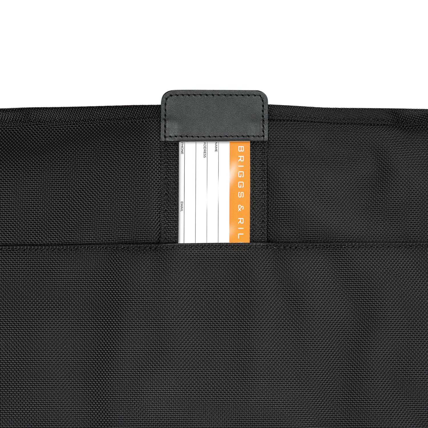 Briggs and Riley Classic Garment Bag Black ID Tag #color_black