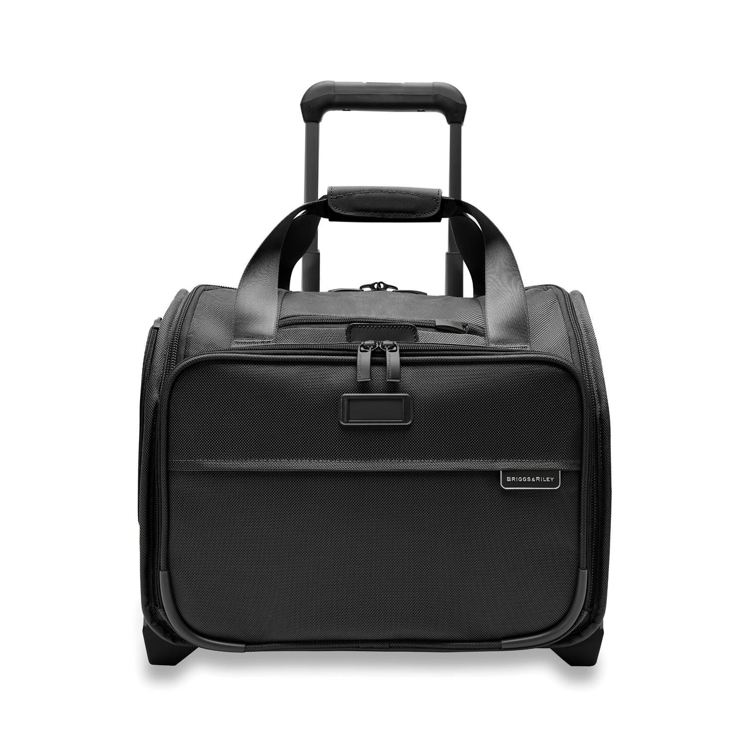 Briggs and Riley 2-Wheel Cabin Bag Black Front View #color_black