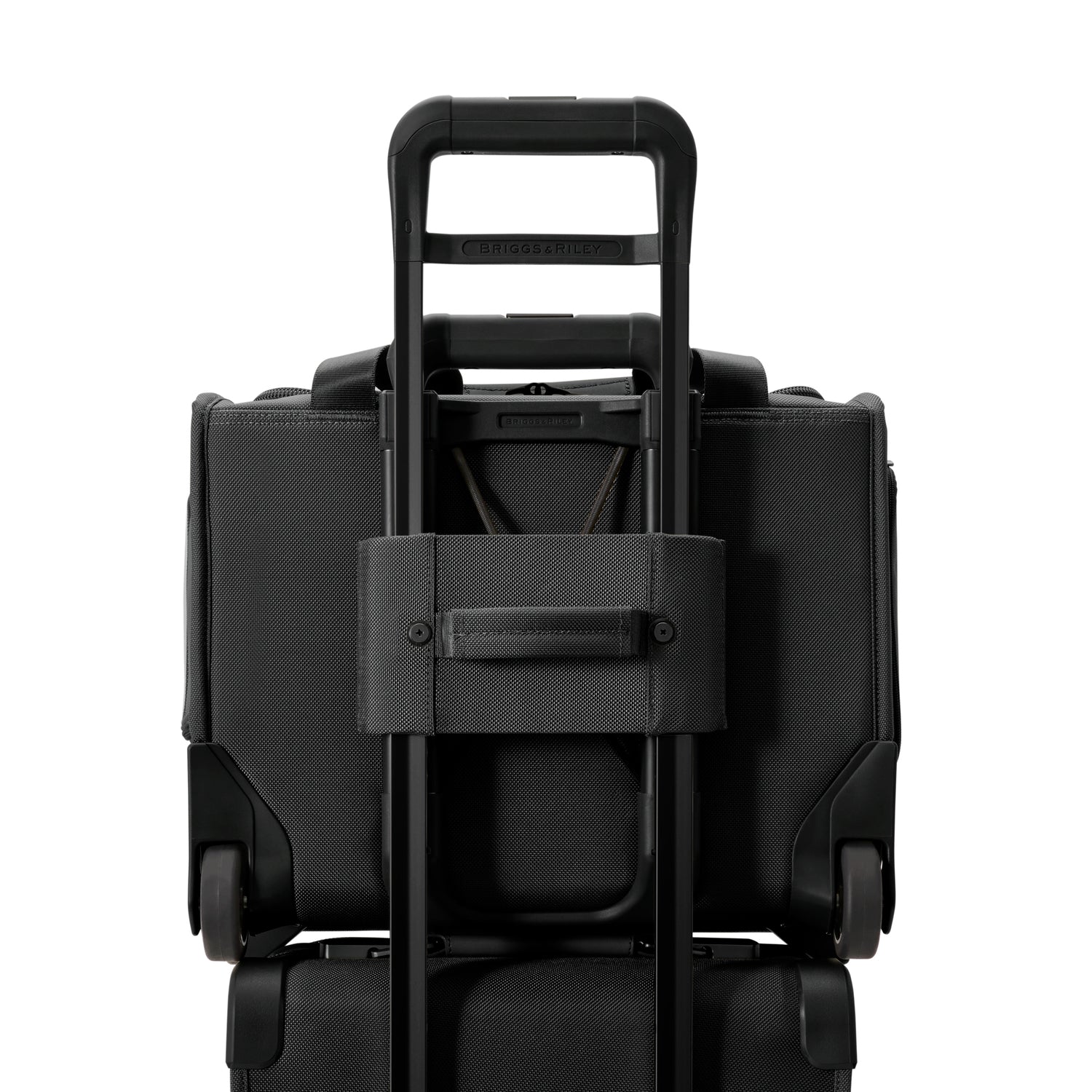 Briggs and Riley 2-Wheel Cabin Bag Black Interlocking Handle System #color_black