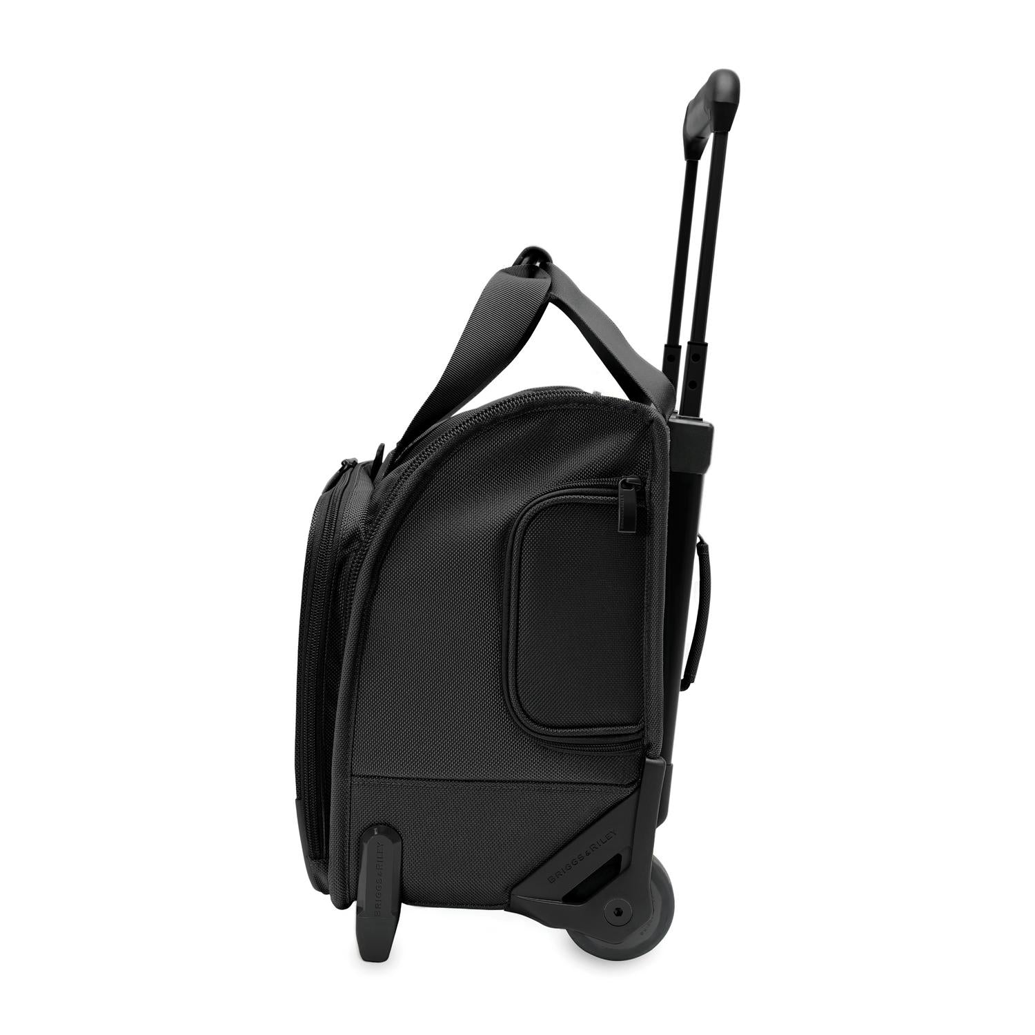 Briggs and Riley 2-Wheel Cabin Bag Black Side View #color_black