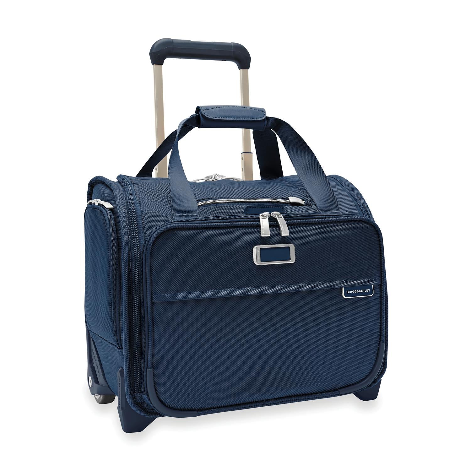 Briggs and Riley 2-Wheel Cabin Bag Navy Side View #color_navy