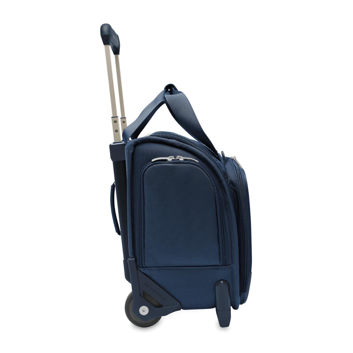 Briggs and Riley 2-Wheel Cabin Bag Navy Side View #color_navy