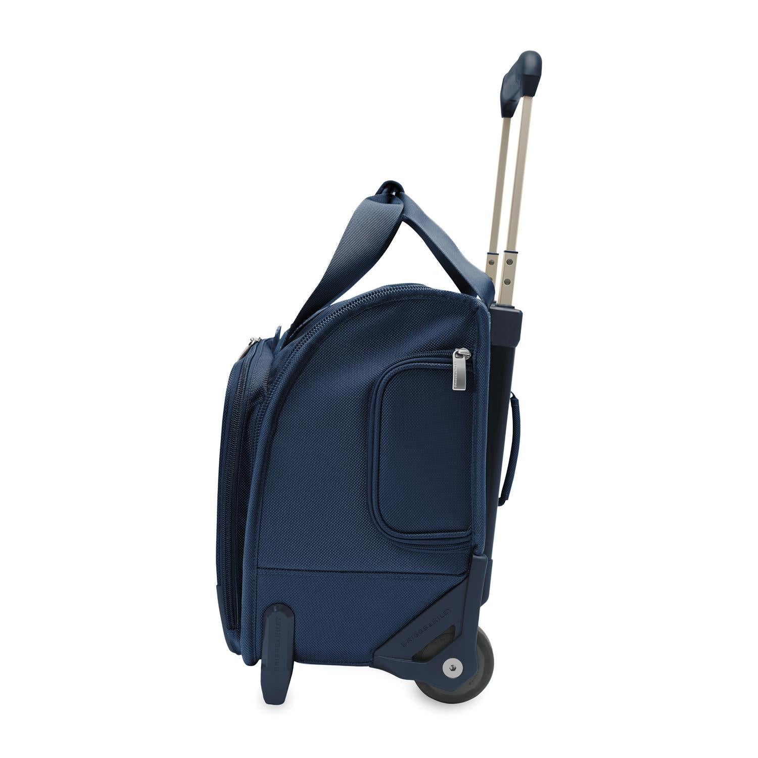 Briggs and Riley 2-Wheel Cabin Bag Navy Side View #color_navy