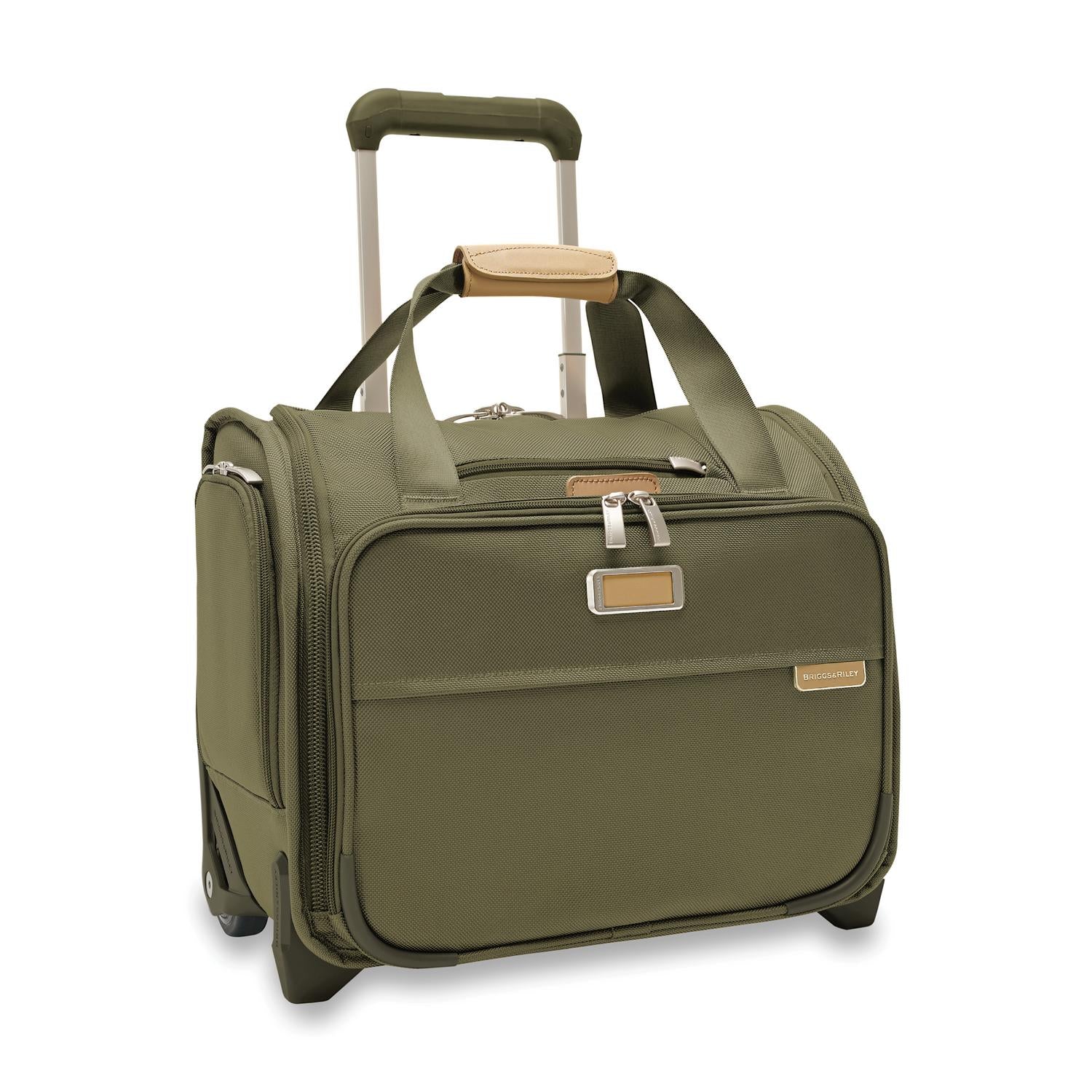 Briggs and Riley 2-Wheel Cabin Bag Olive Side View #color_olive