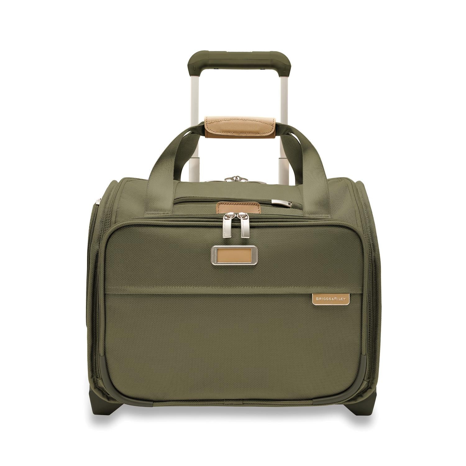 Briggs and Riley 2-Wheel Cabin Bag Olive Front View #color_olive