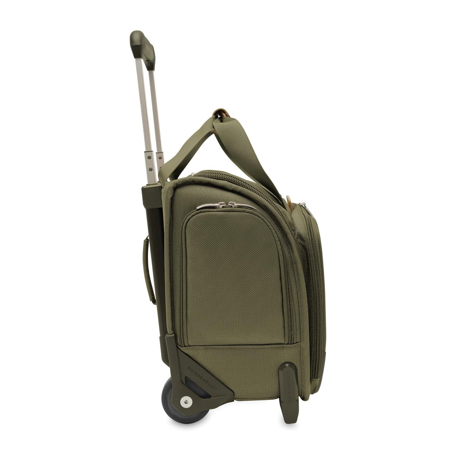 Briggs and Riley 2-Wheel Cabin Bag Olive Side View #color_olive