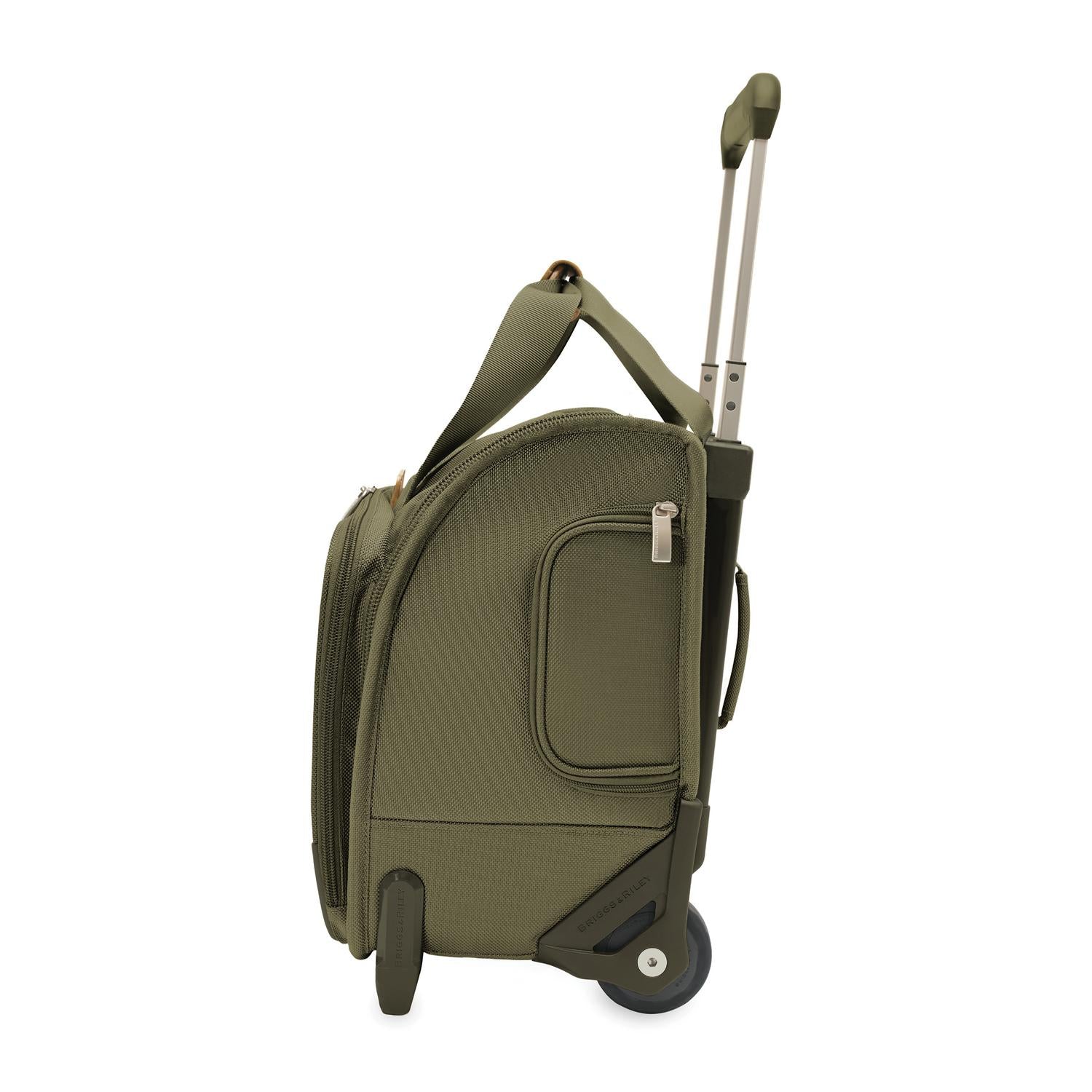 Briggs and Riley 2-Wheel Cabin Bag Olive Side View #color_olive