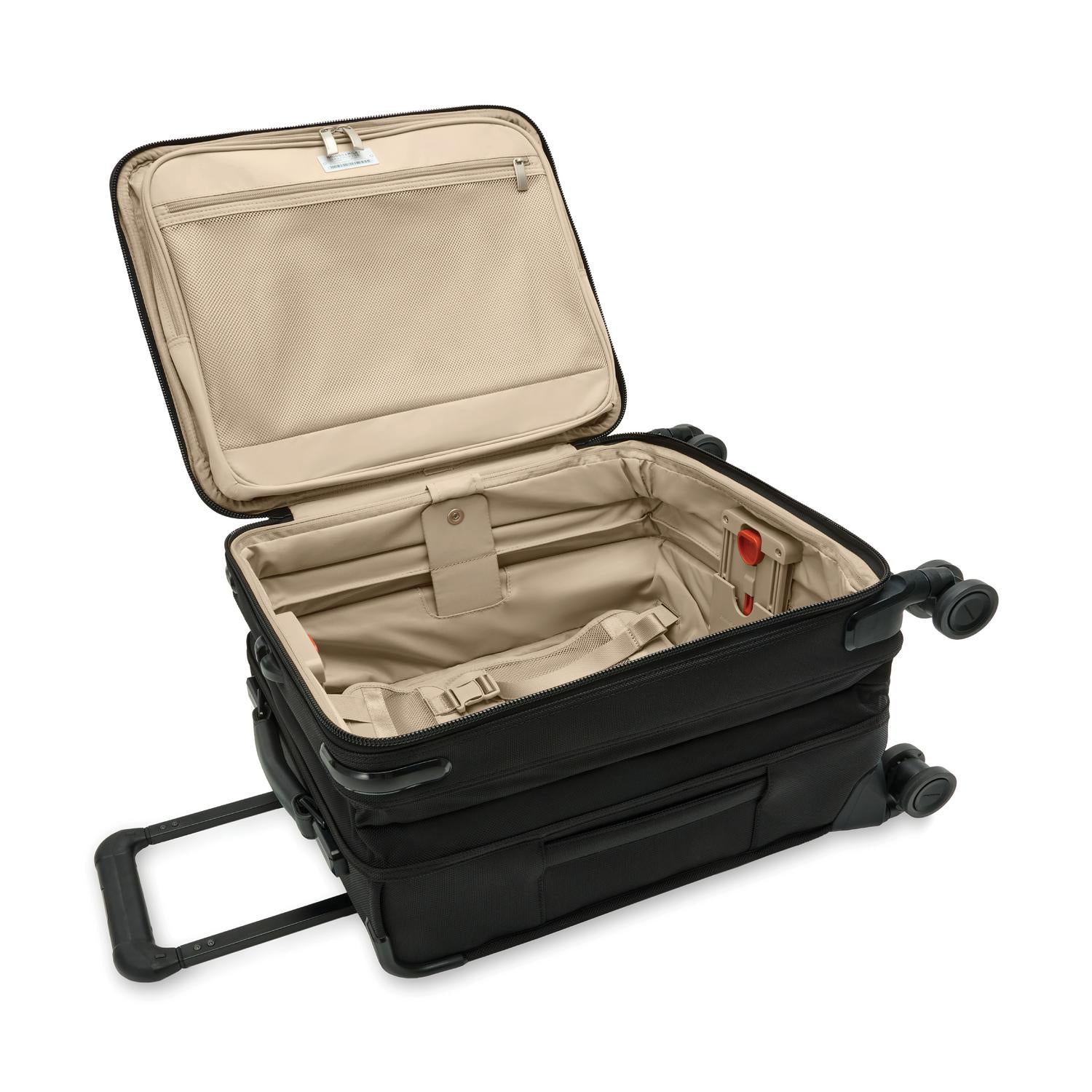 Briggs and Riley Compact Carry-On Spinner Black Open View #color_black