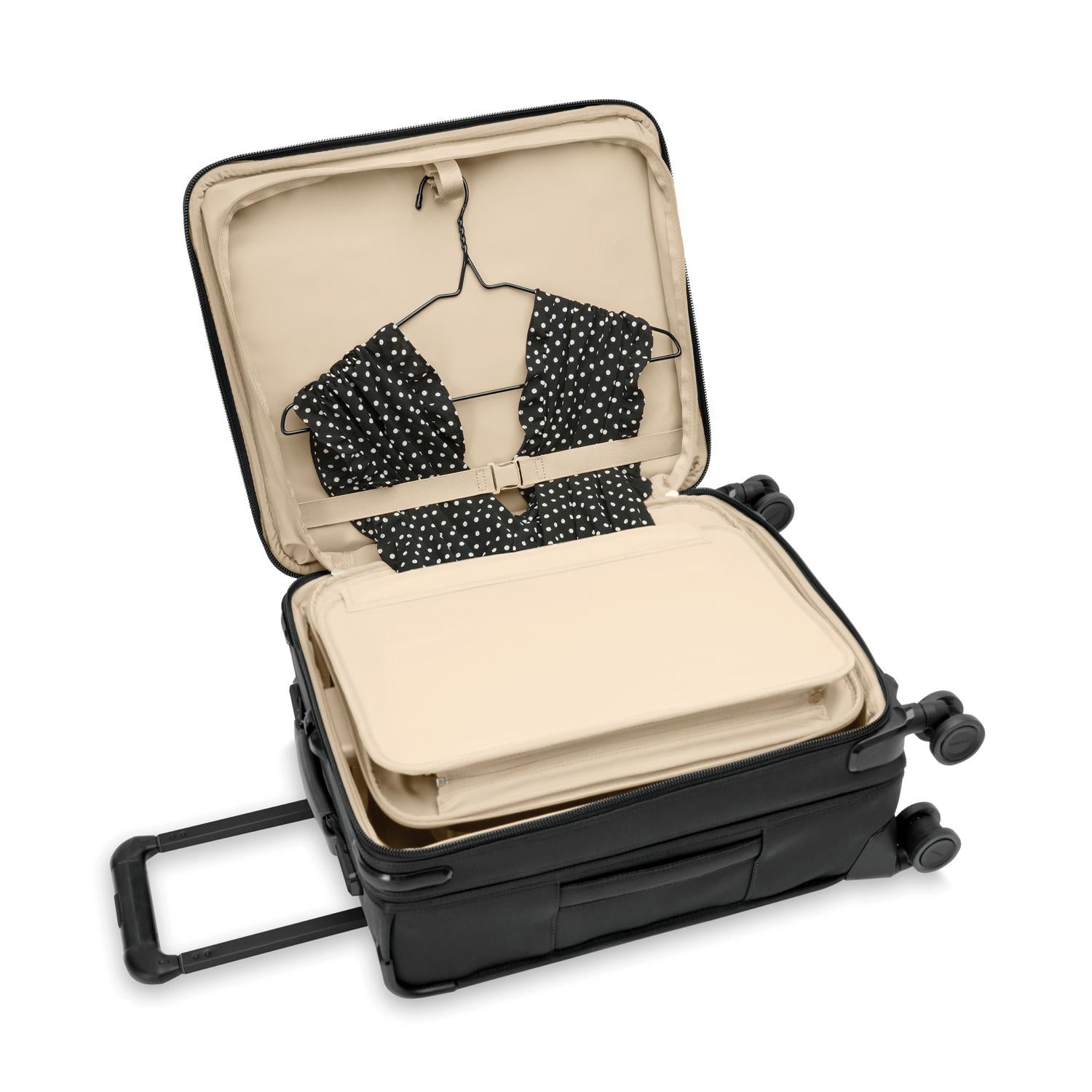 Briggs and Riley Global Carry-On Spinner Olive Tri-fold Garment Folder #color_black