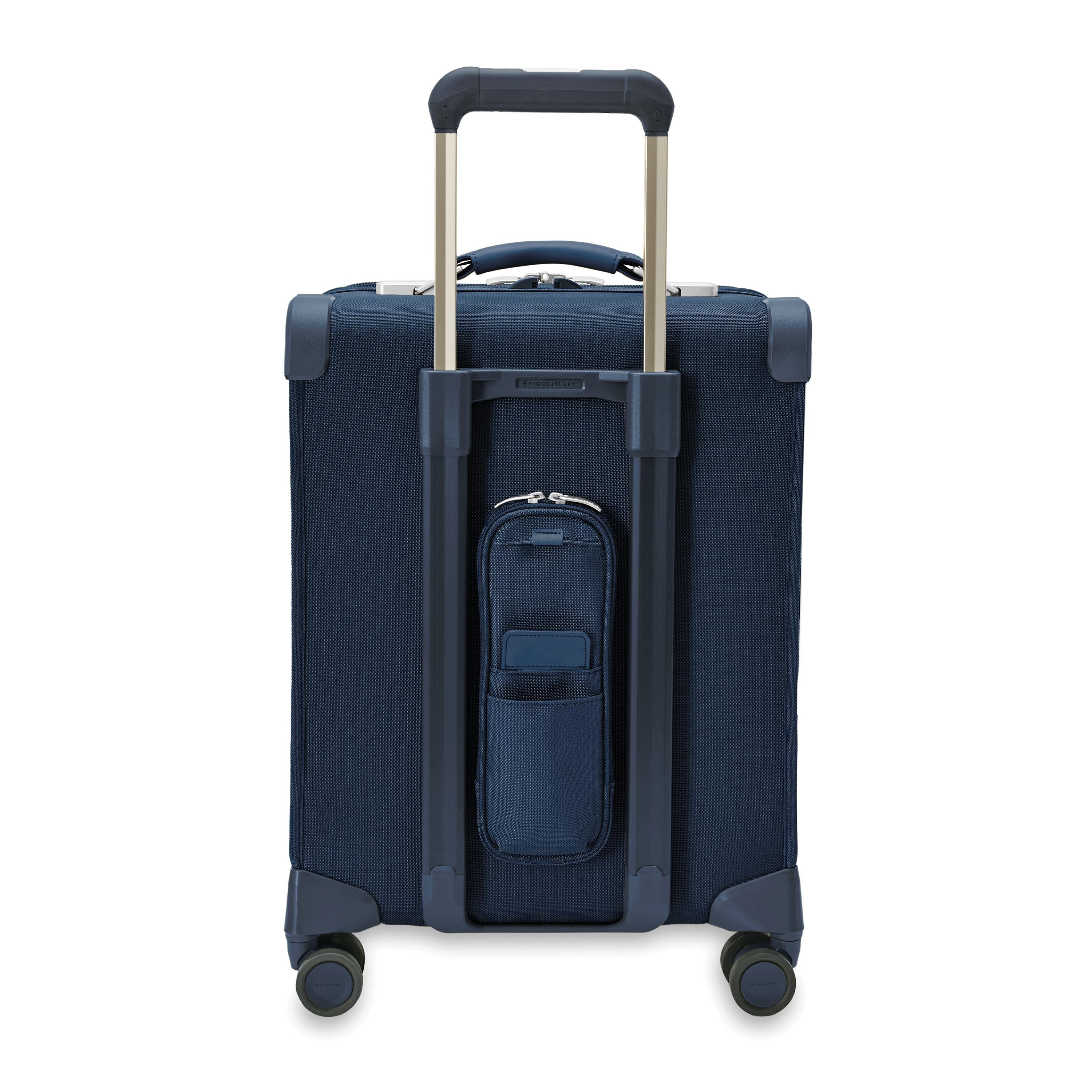 Briggs and Riley Global Carry-On Spinner Navy Back View #color_navy