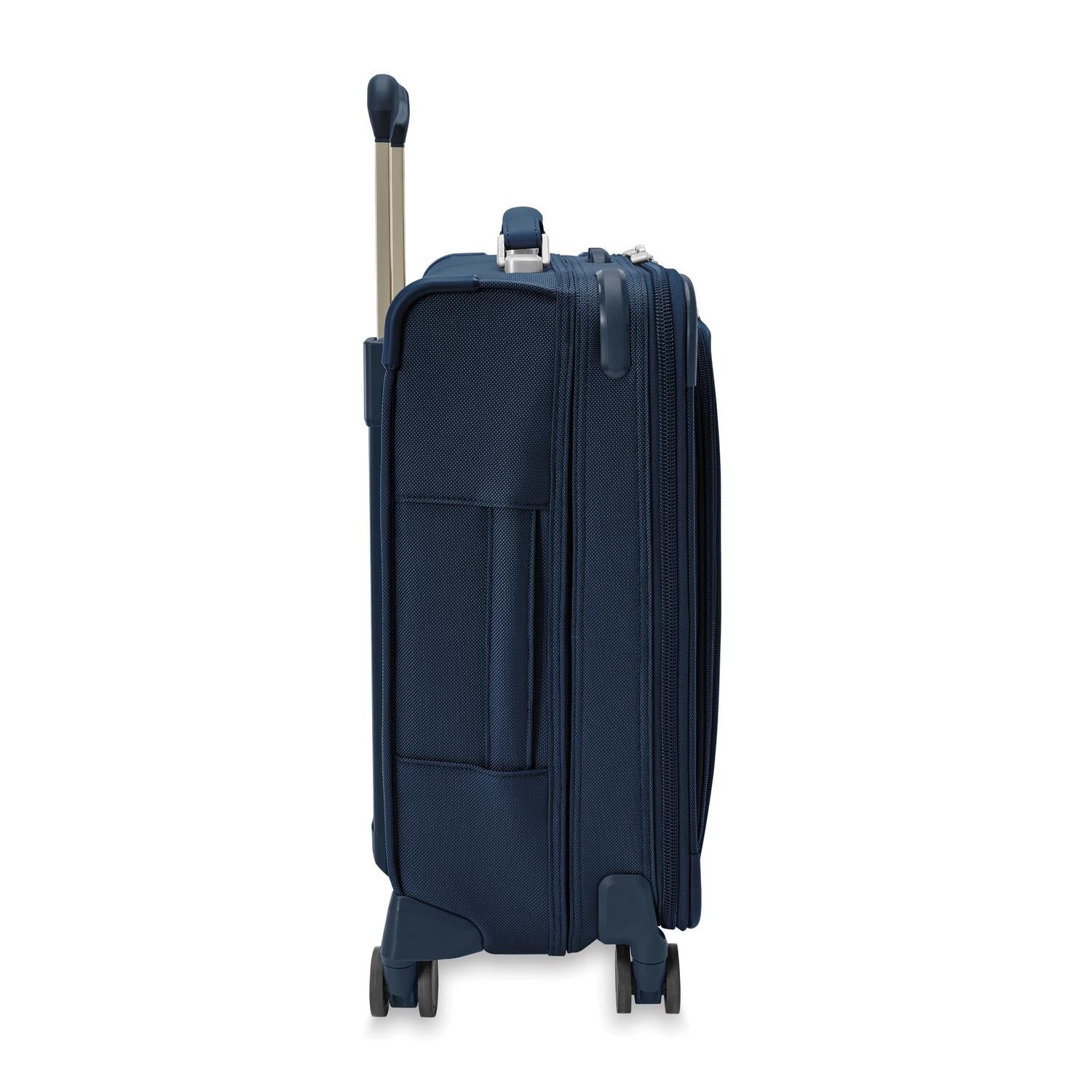 Briggs and Riley Global Carry-On Spinner Navy Side #color_navy