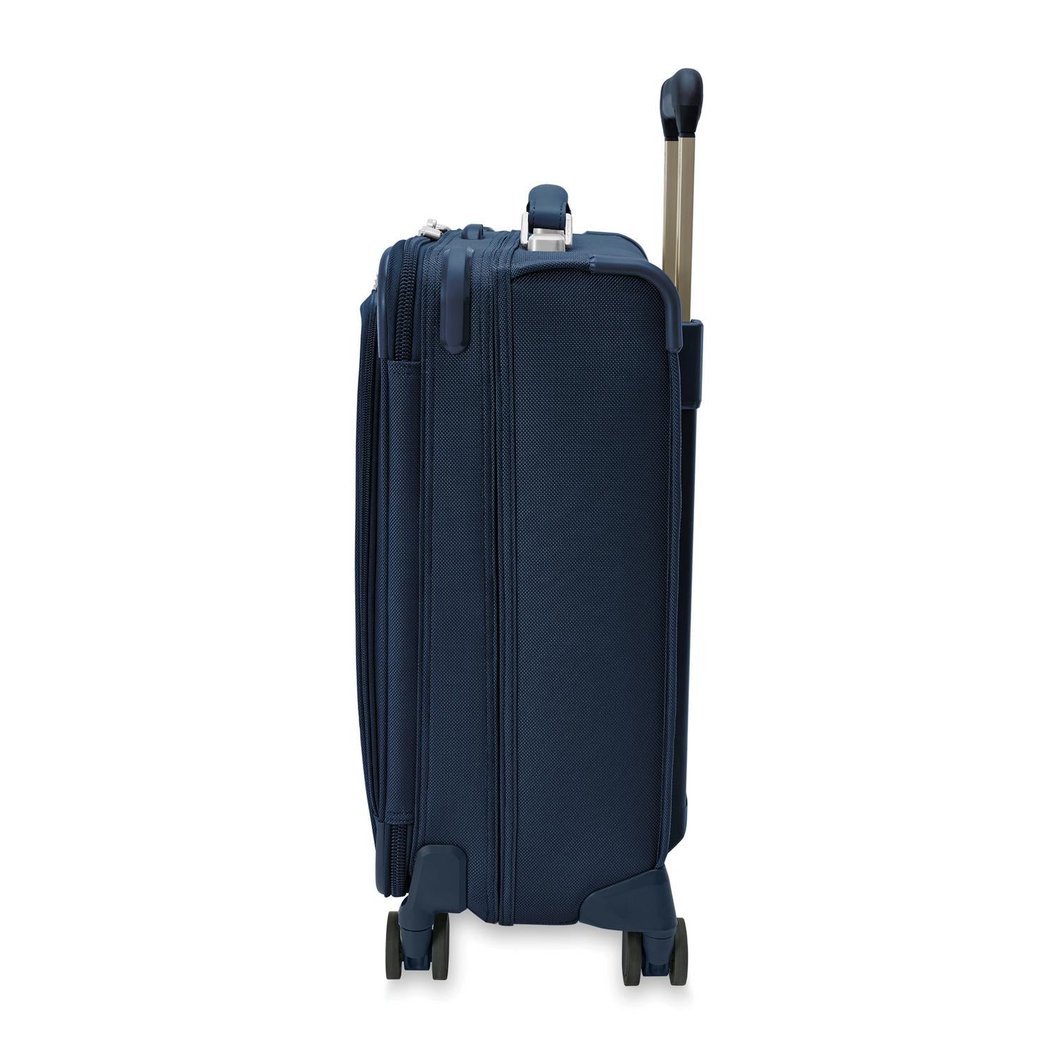 Briggs and Riley Global Carry-On Spinner Navy Side #color_navy