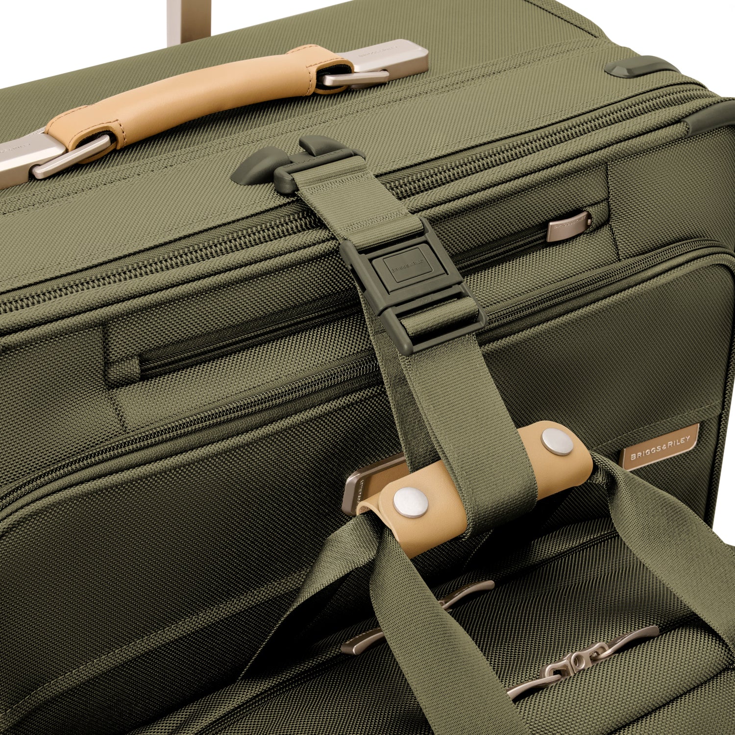 Briggs and Riley Global Carry-On Spinner Olive Smartlink Strap #color_olive