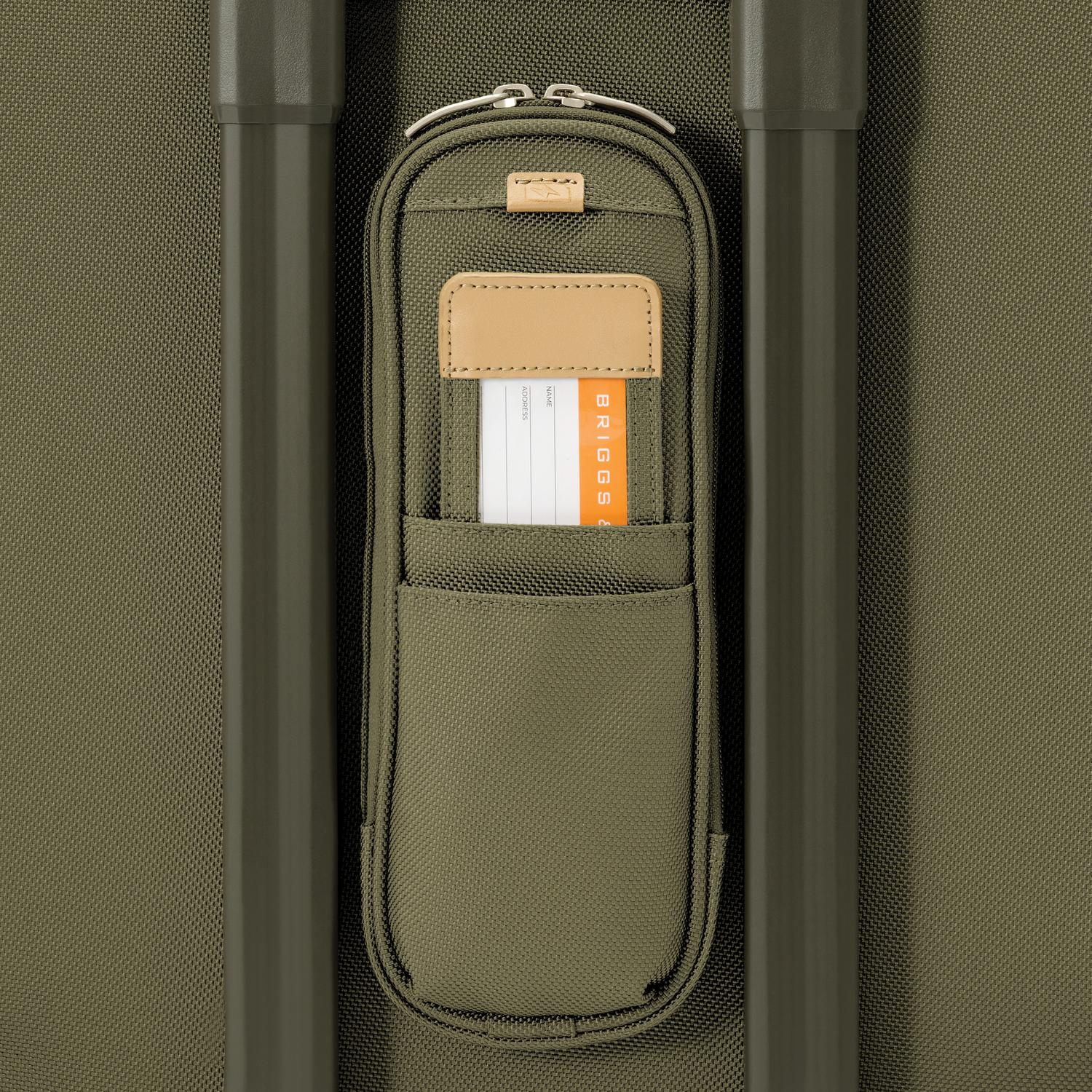 Briggs and Riley Global Carry-On Spinner Olive ID Tag #color_olive