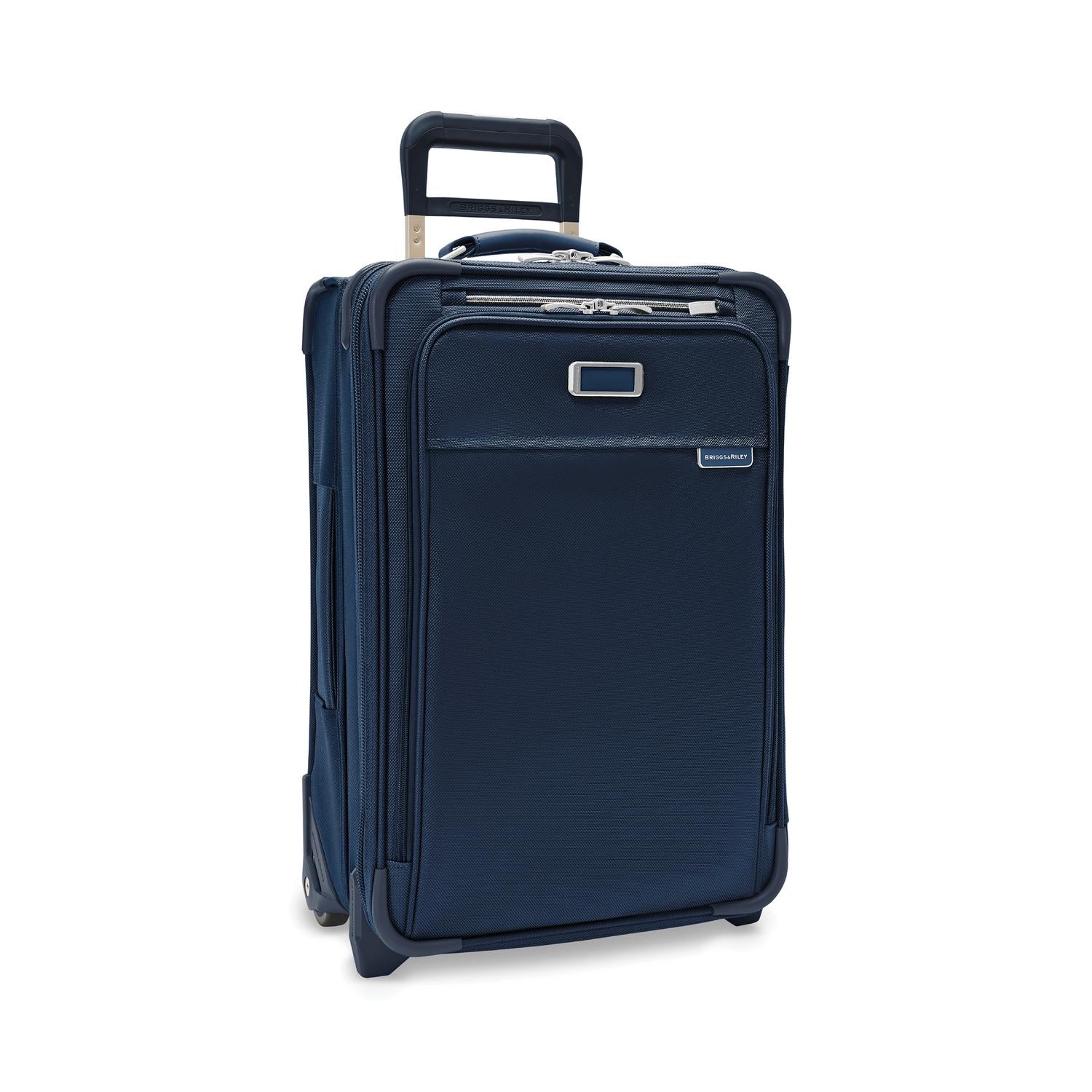 Briggs and Riley Essential 2-Wheel Carry-On Navy Side View  #color_navy