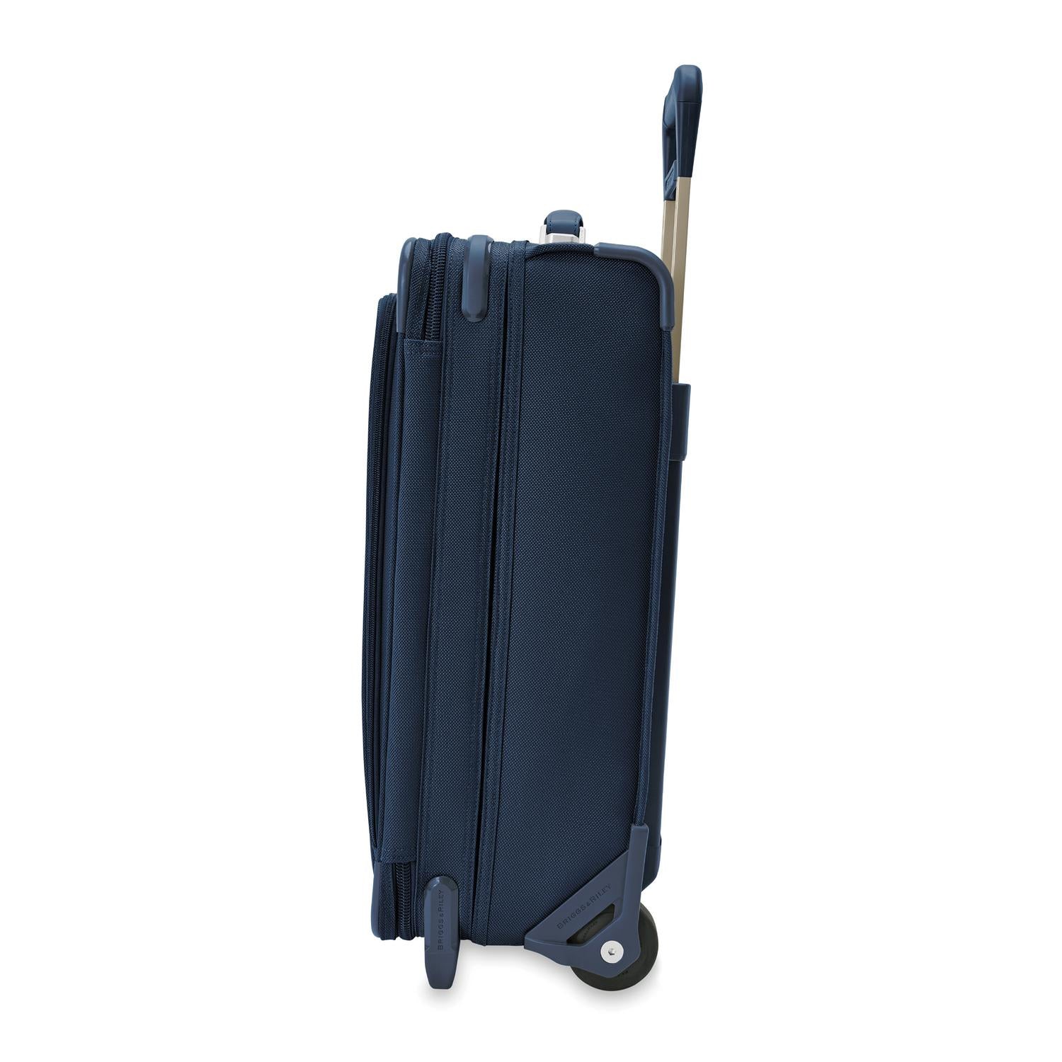 Briggs and Riley Essential 2-wheel Carry-On Navy Side View  #color_navy
