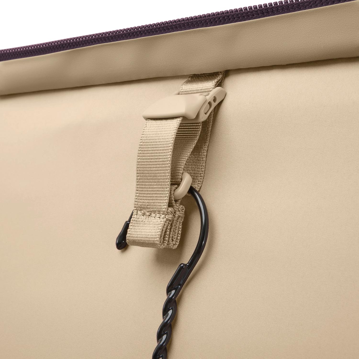 Baseline Essential 22" 2-Wheel Expandable Carry-On Plum Garment Hanger Hook #color_plum