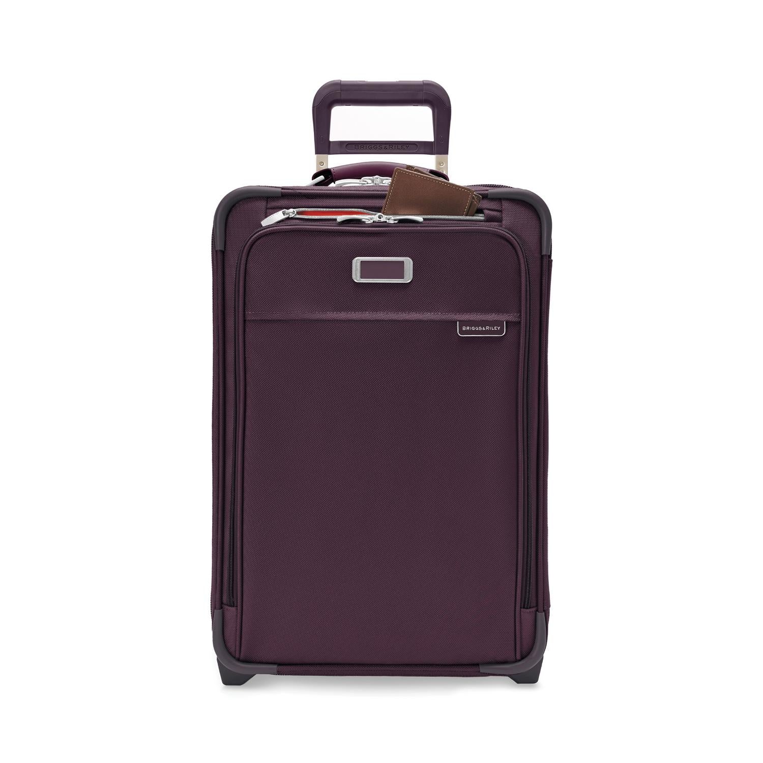Baseline Essential 22" 2-Wheel Expandable Carry-On Plum Front Pocket #color_plum