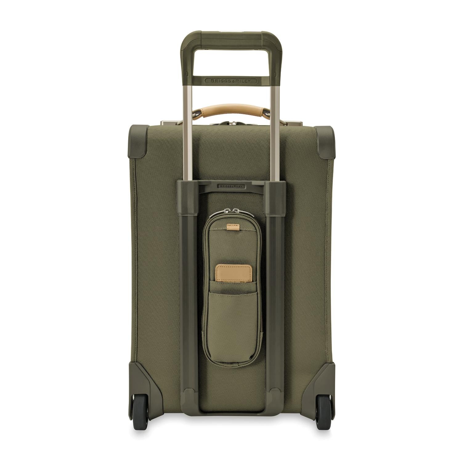 Briggs and Riley Essential 2-wheel Carry-On Olive Back View #color_olive