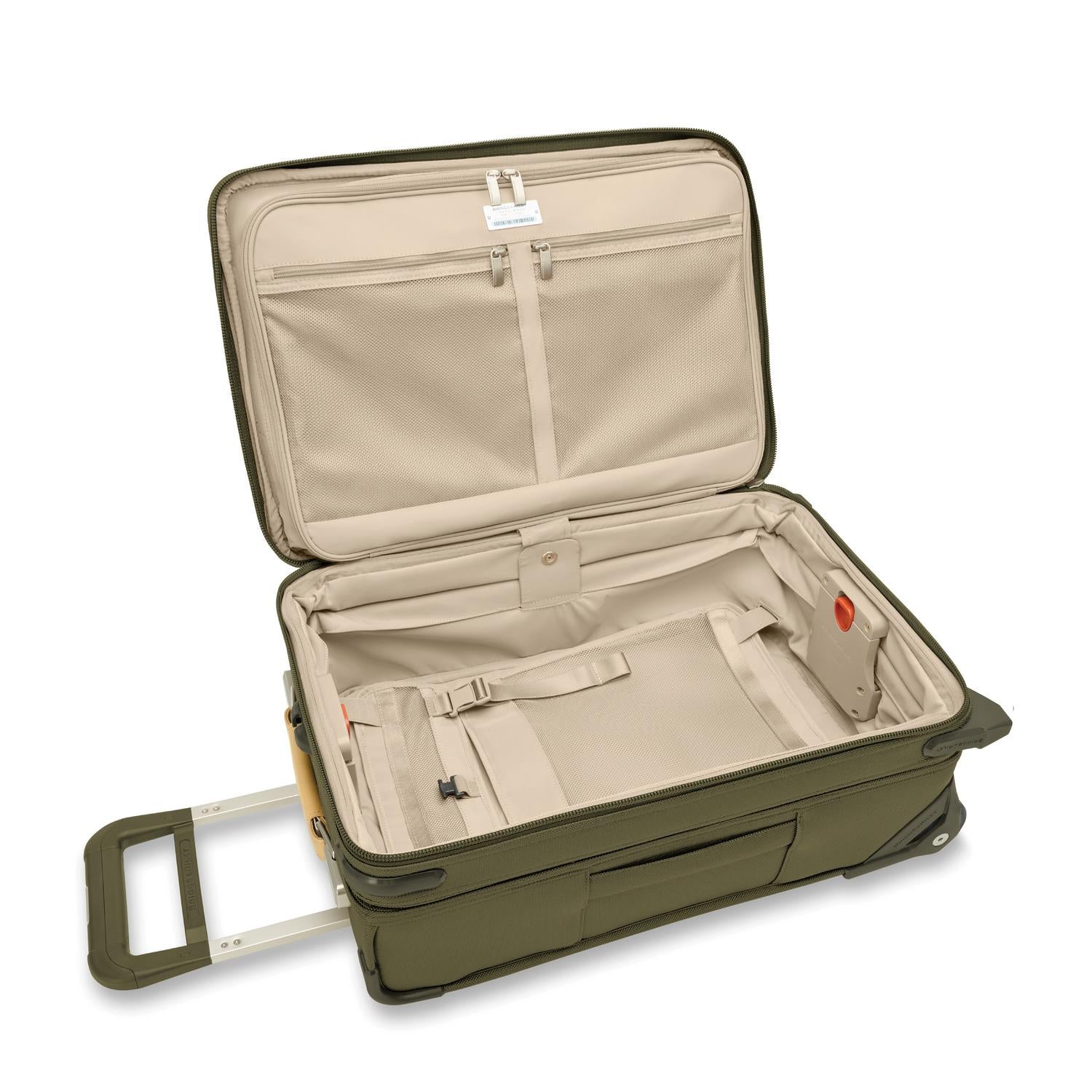 Briggs and Riley Essential 2-Wheel Carry-On Olive Open #color_olive