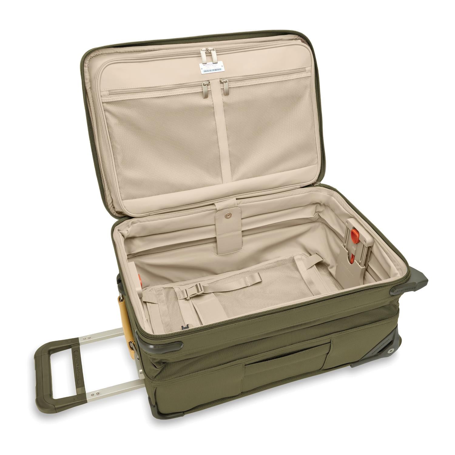 Briggs and Riley Essential 2-wheel Carry-On Olive Open View #color_olive