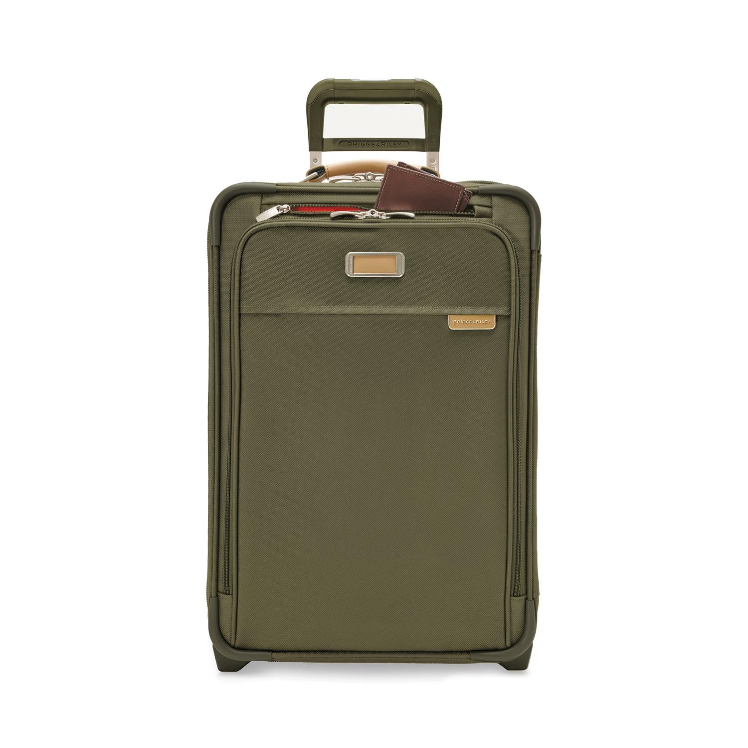 Briggs and Riley Essential 2-wheel Carry-On Olive  Front Pocket #color_olive