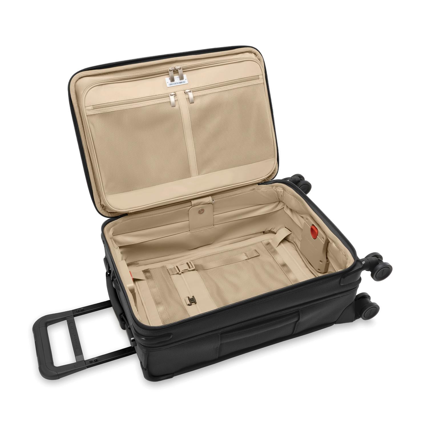 Briggs and Riley Essential Carry-On Spinner Black Open #color_black