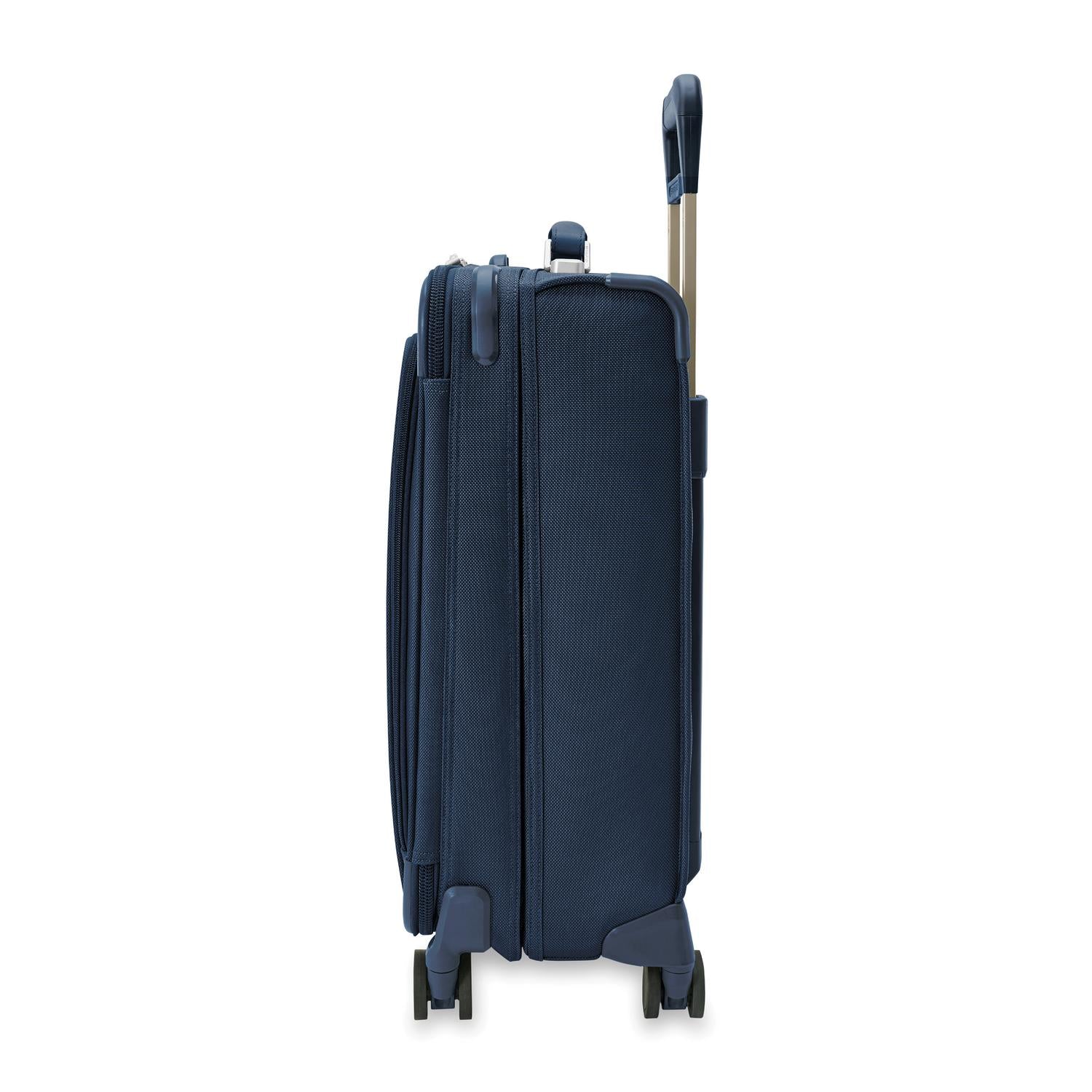 Briggs and Riley Essential Carry-On Spinner Navy Side #color_navy