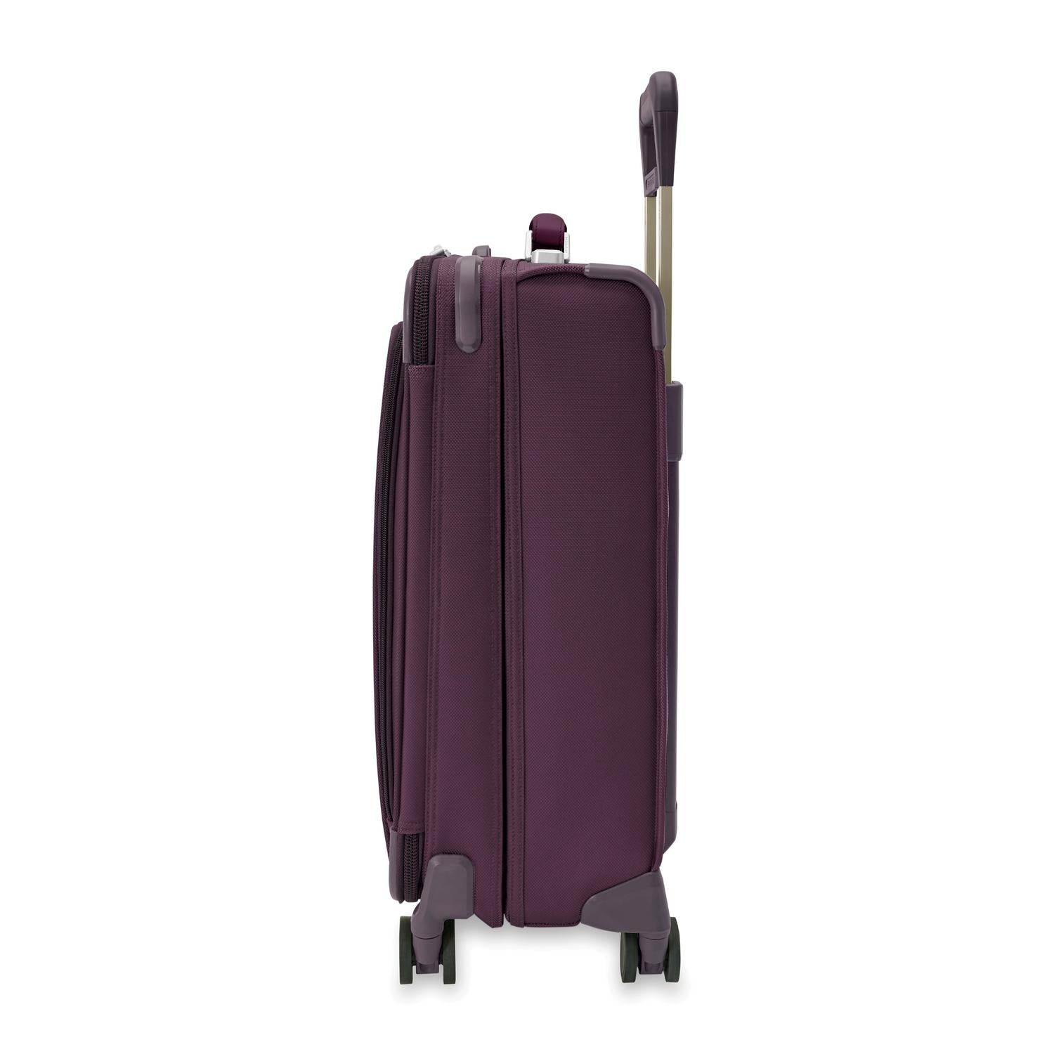 Baseline Essential 22" Carry-On Expandable Spinner Plum Side #color_plum