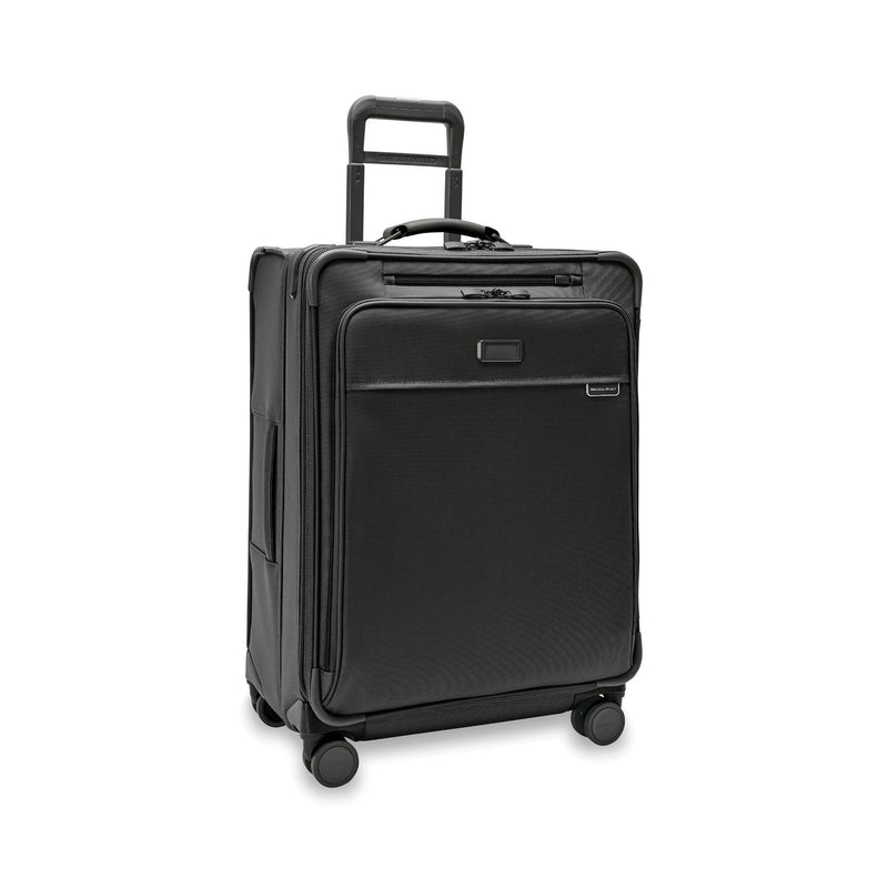 Briggs and Riley Medium Expandable Spinner Black Side View #color_black