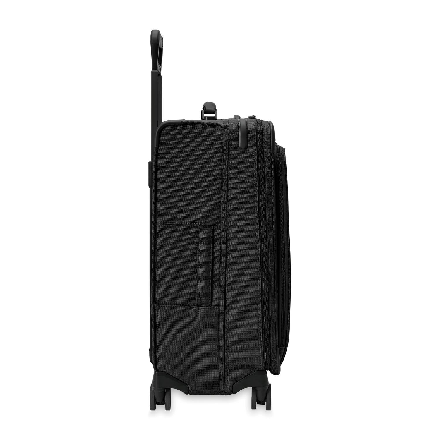 Briggs and Riley Medium Expandable Spinner Black Side View #color_black