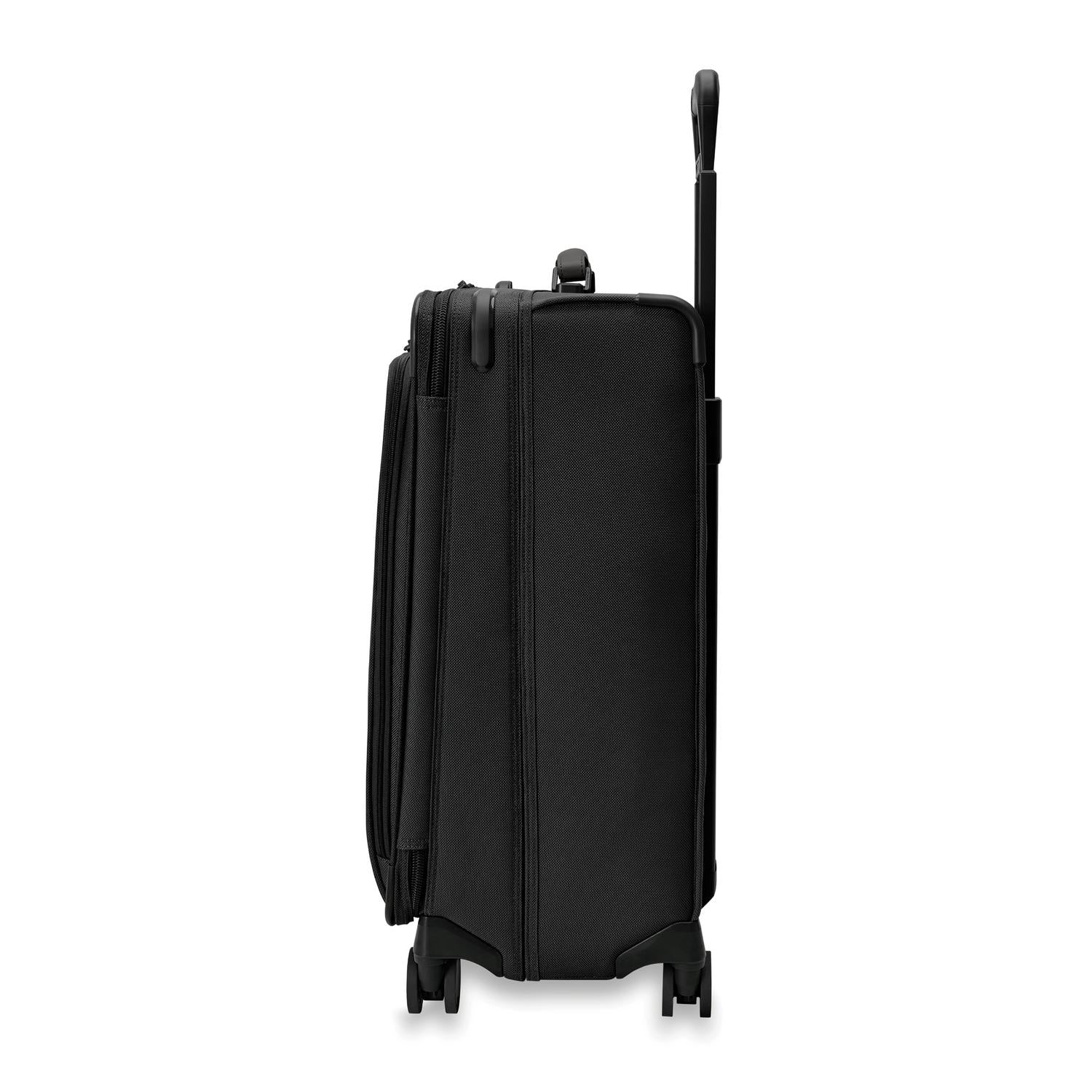 Briggs and Riley Medium Expandable Spinner Black Side View #color_black
