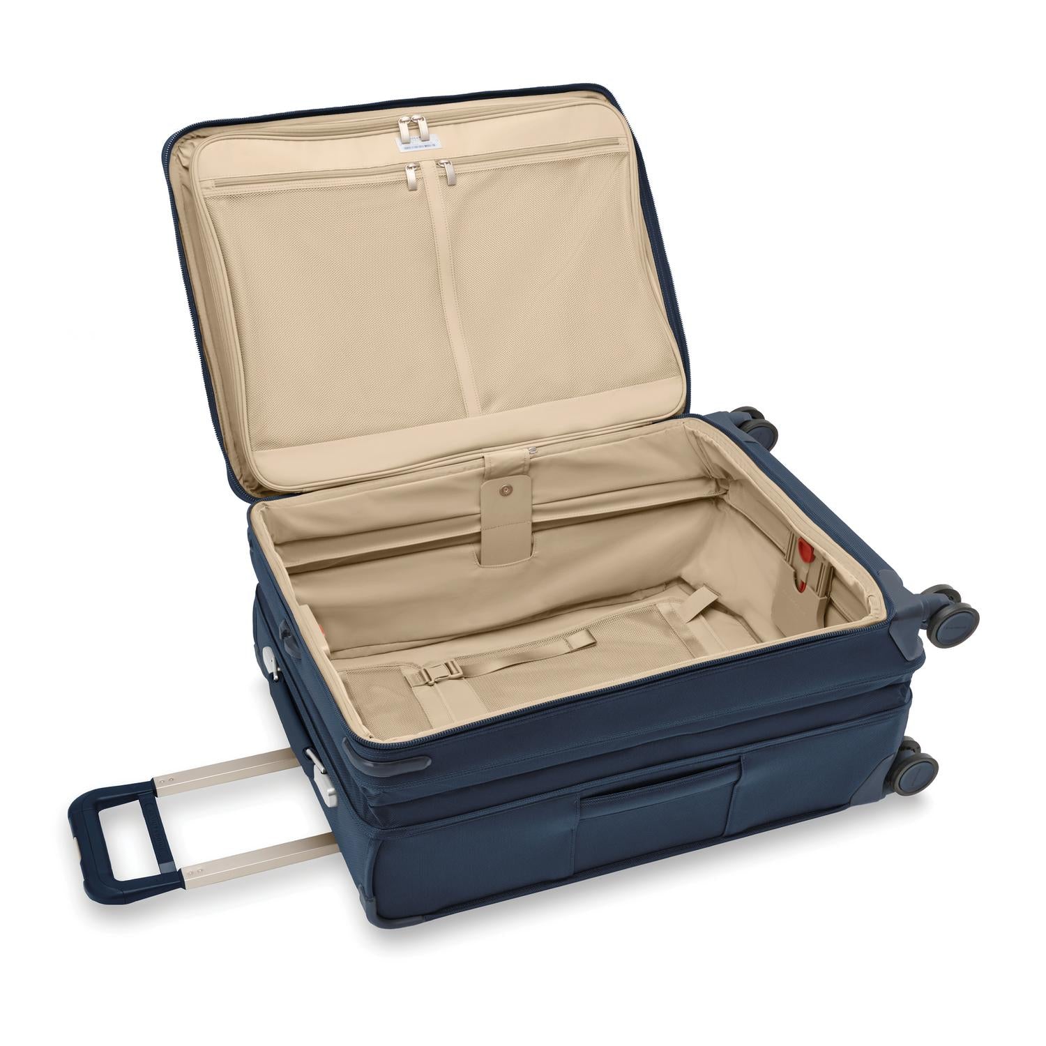 Briggs and Riley Medium Expandable Spinner Navy Open View #color_navy