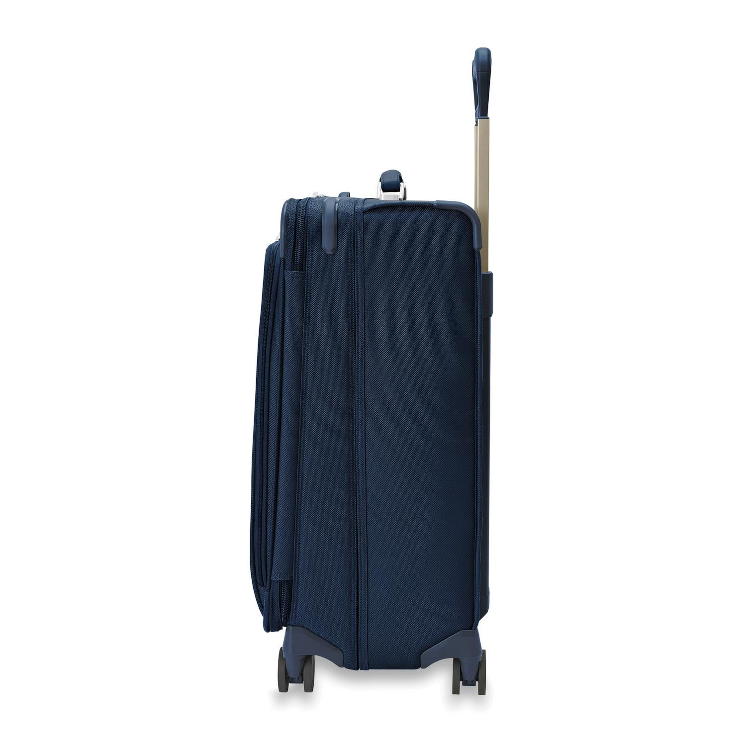 Briggs and Riley Medium Expandable Spinner Navy Side View #color_navy