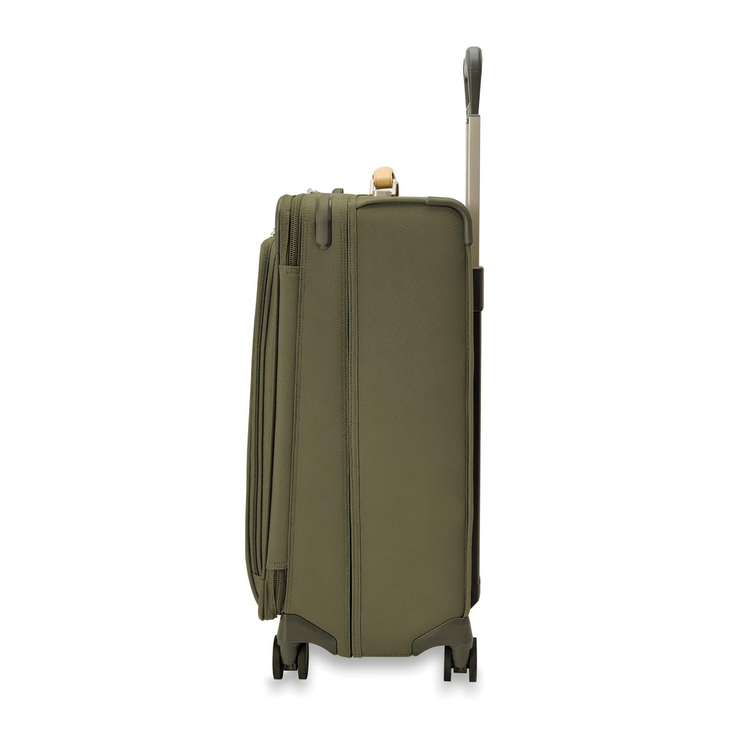 Briggs and Riley Medium Expandable Spinner Olive Side View #color_olive