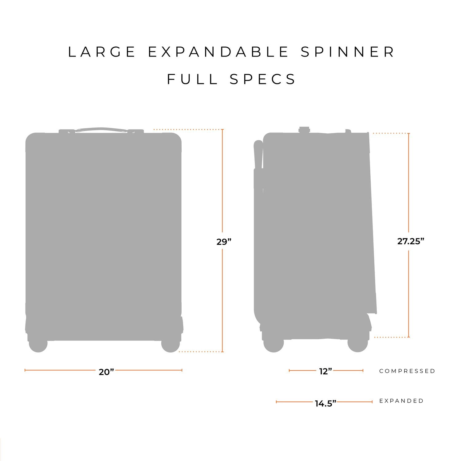 Briggs and Riley Large Expandable Spinner Full Specs 20"x29"12" compressed or 14.5" expanded #color_olive