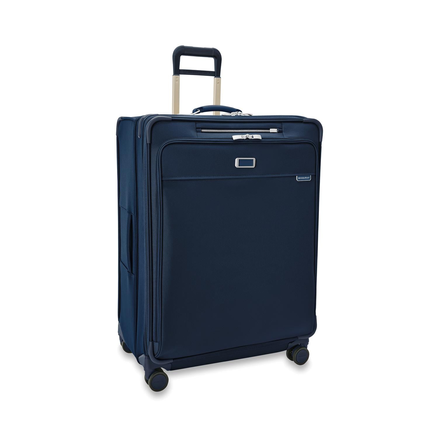 Briggs and Riley Extra Large Expandable Spinner Navy Side Shot #color_navy