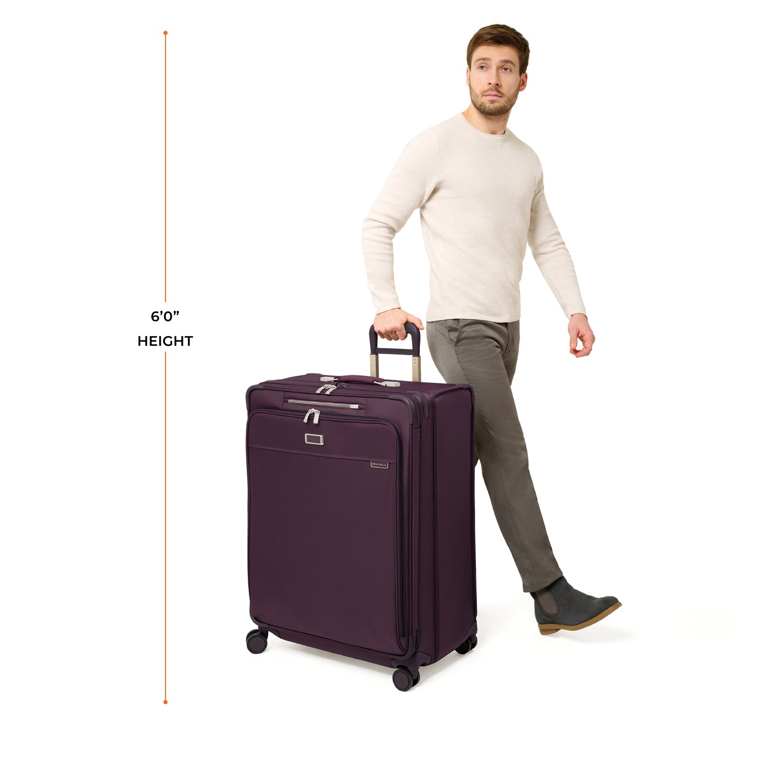 Briggs and Riley Extra Large Expandable Spinner Model Height 6'0" #color_plum