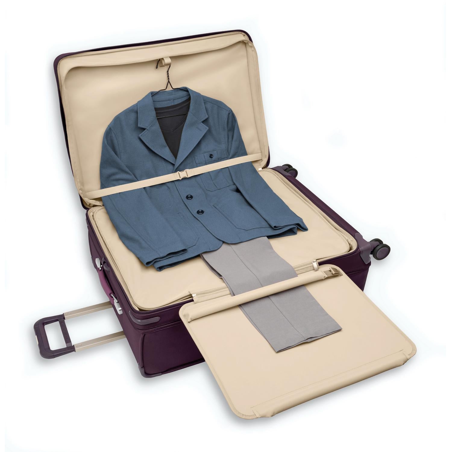 Baseline Extra Large Expandable Spinner Plum Garment Folder #color_plum