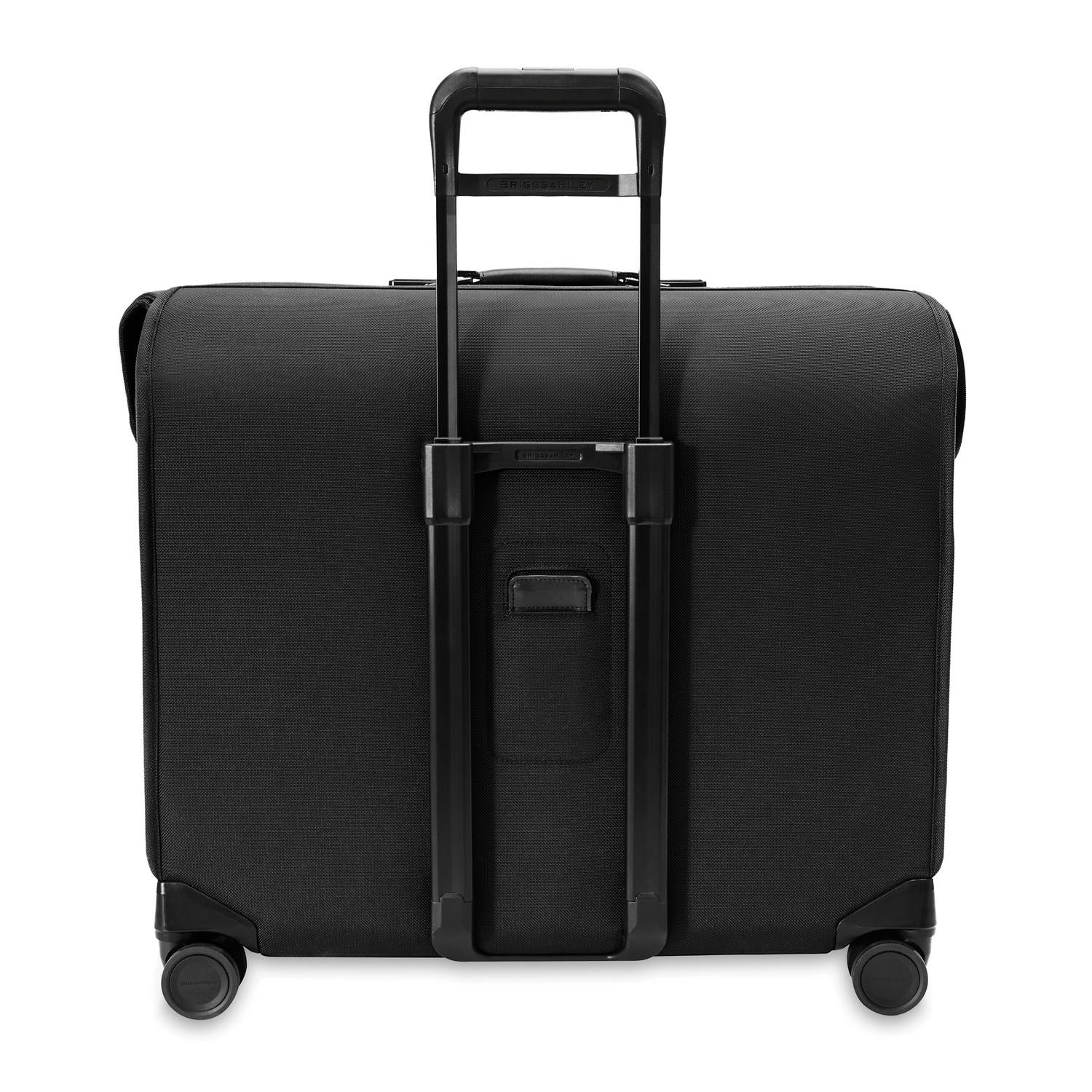 Briggs and Riley Deluxe Wardrobe Spinner Black Back View #color_black