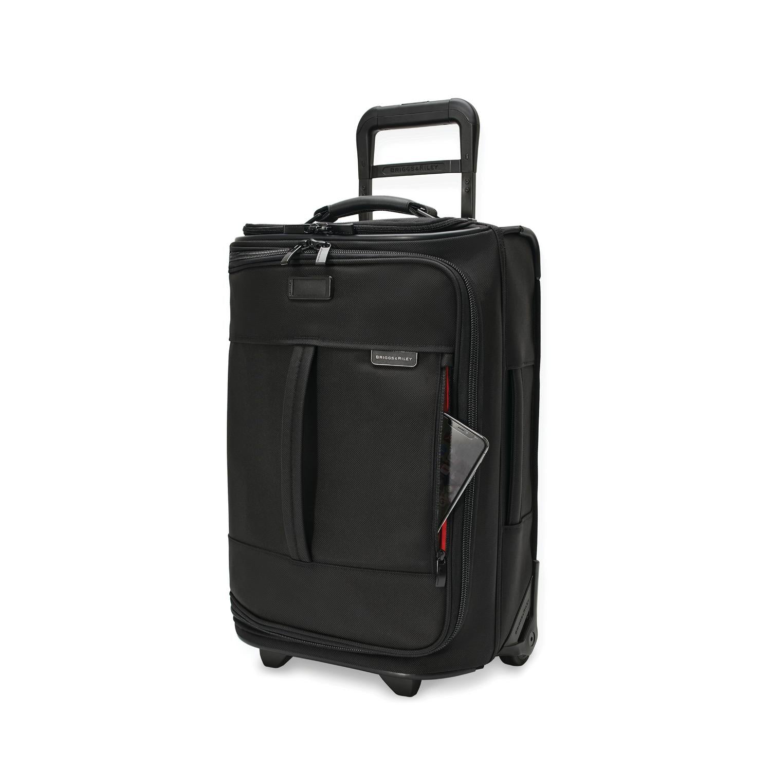 Briggs and Riley Global 2-Wheel Carry-On Duffle Side Pocket #color_black