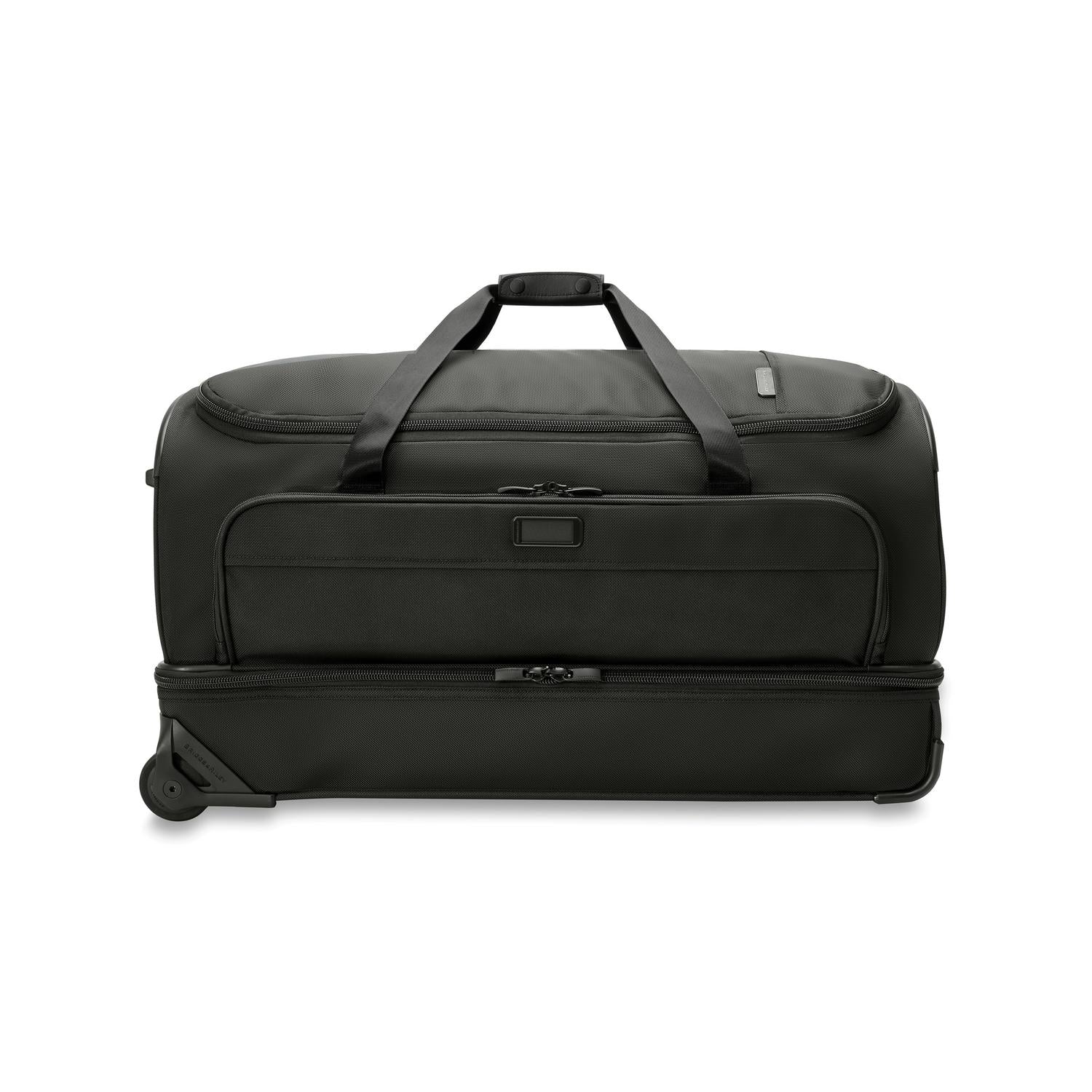 Briggs and Riley Large Two-Wheel Duffle Black side View #color_black