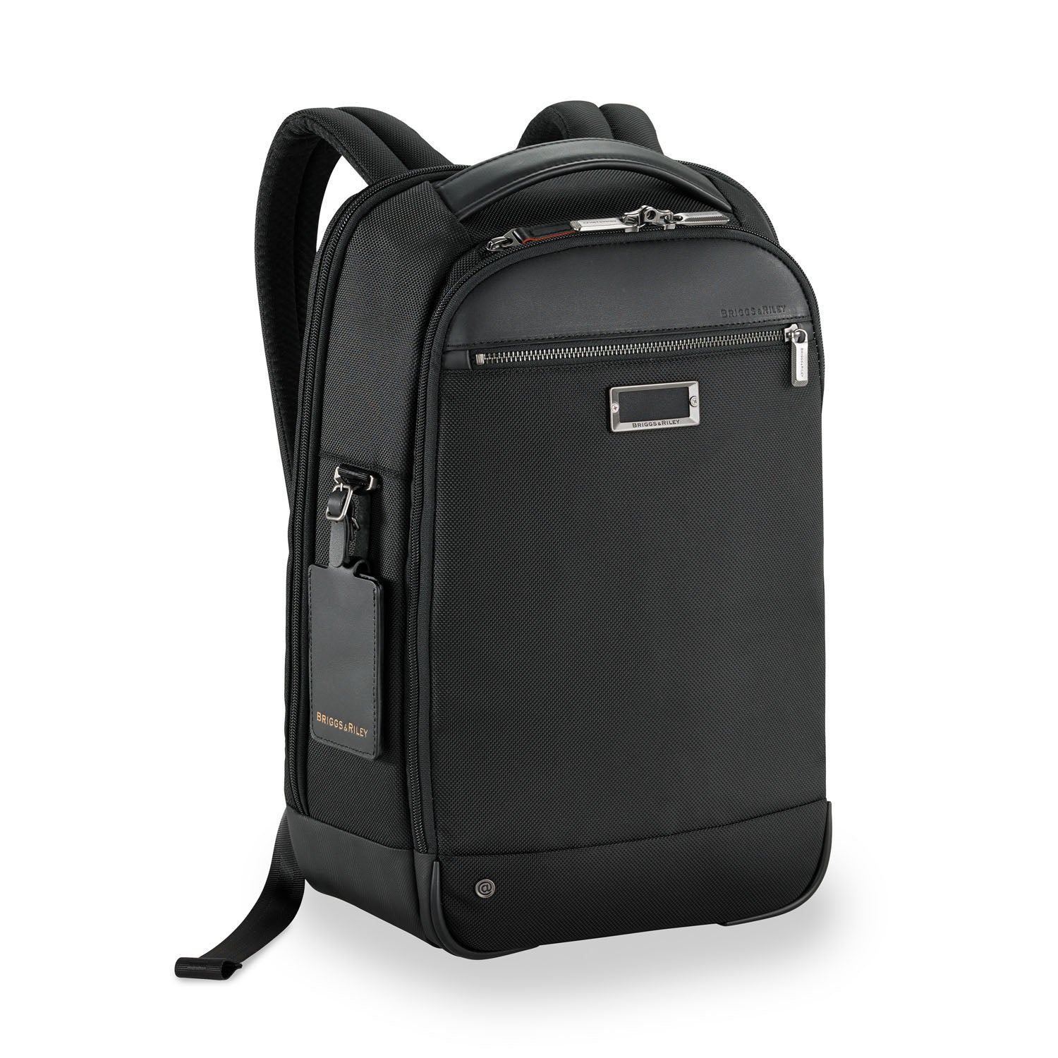 Briggs and Riley Medium Slim Backpack  Side  #color_black