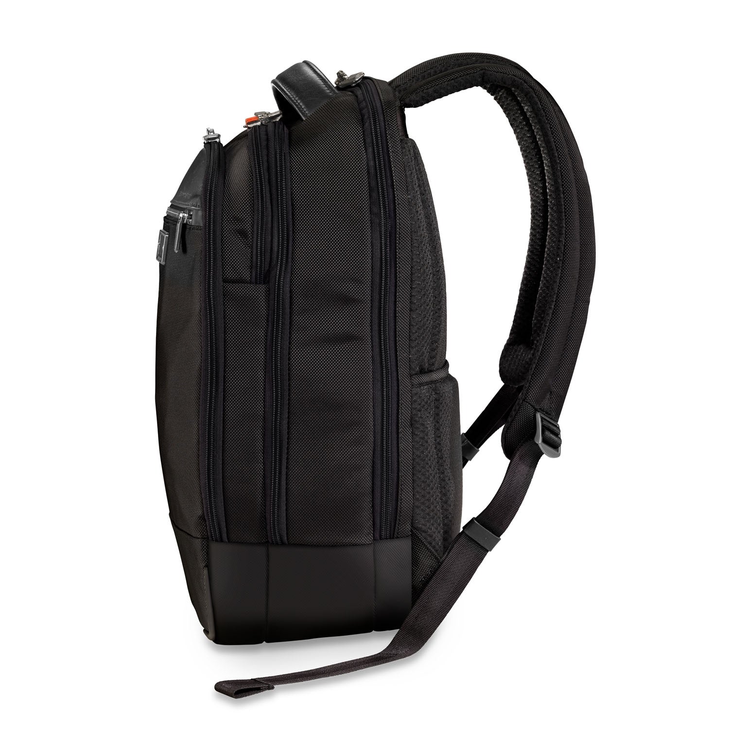 Briggs and Riley Medium Backpack Black Side #color_black