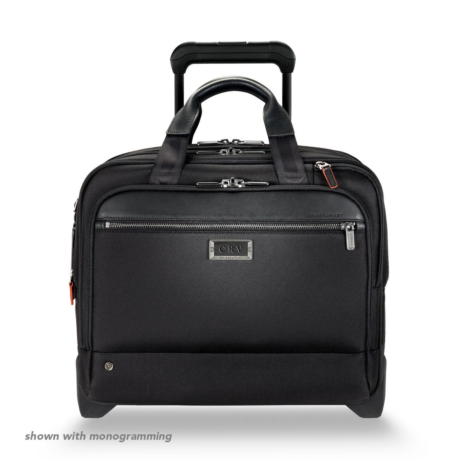 Briggs and Riley Medium 2-Wheel Expandable Brief Front #color_black