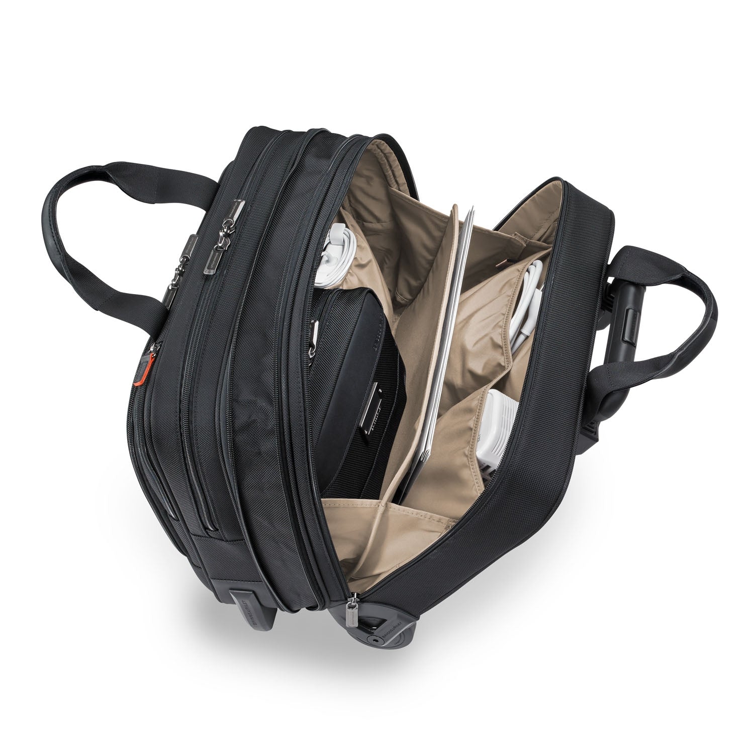Briggs and Riley Medium 2-Wheel Expandable Brief Open Pocket #color_black