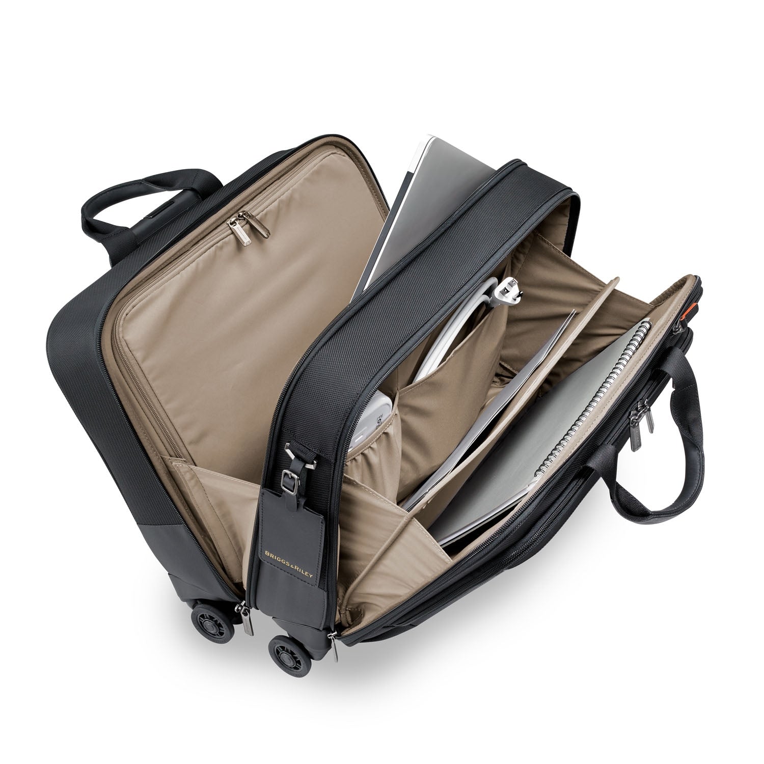 Briggs and Riley Large Spinner Brief Pockets #color_black