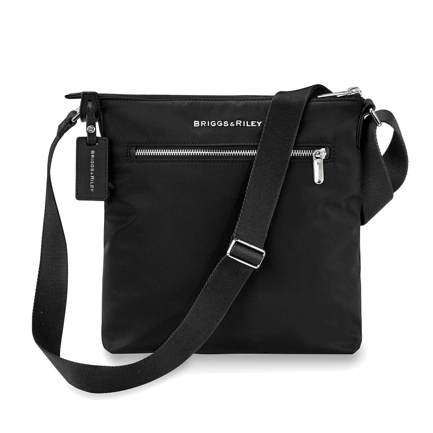 front view of crossbody with strap #color_black