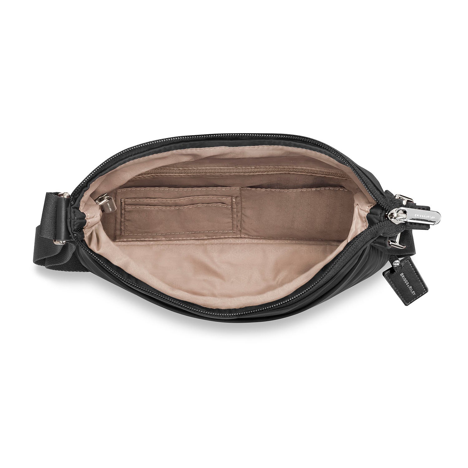 open pocket view of crossbody  #color_black