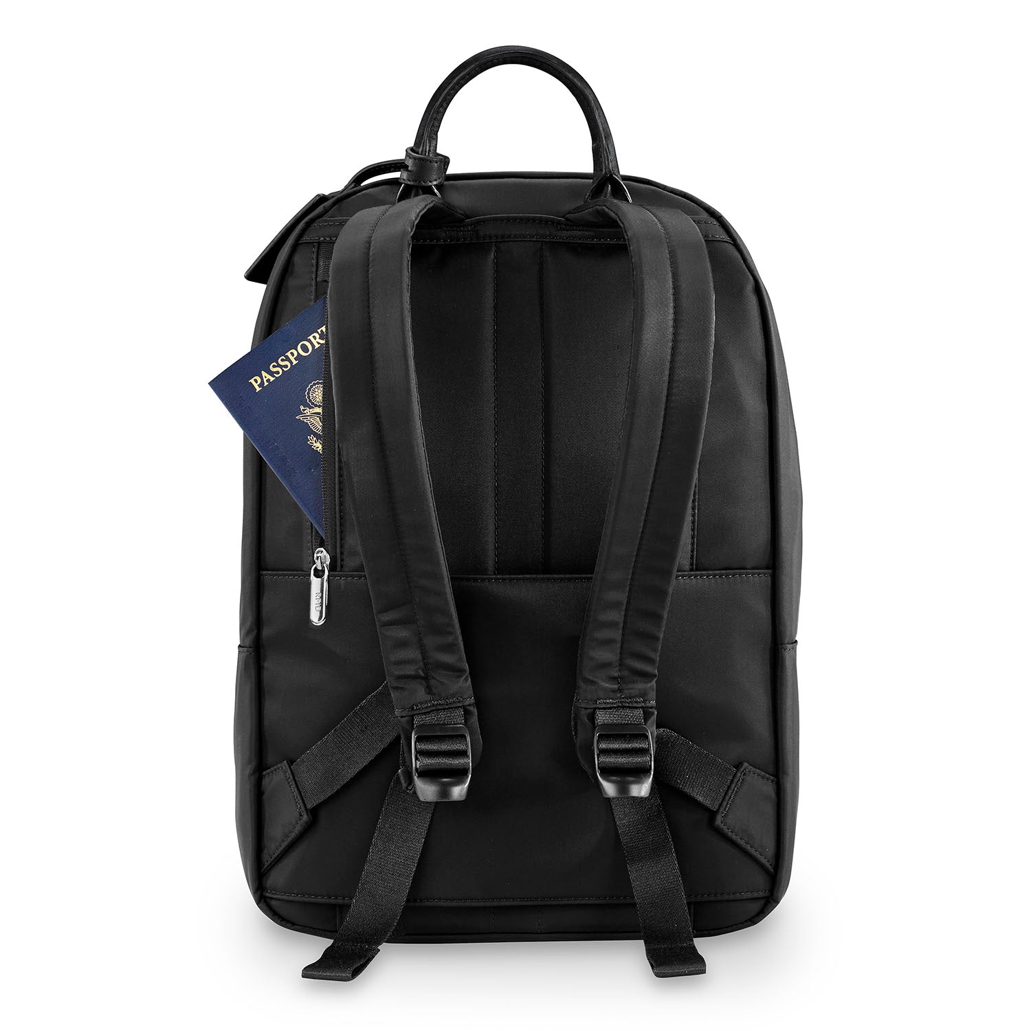 Essential Backpack back view #color_black